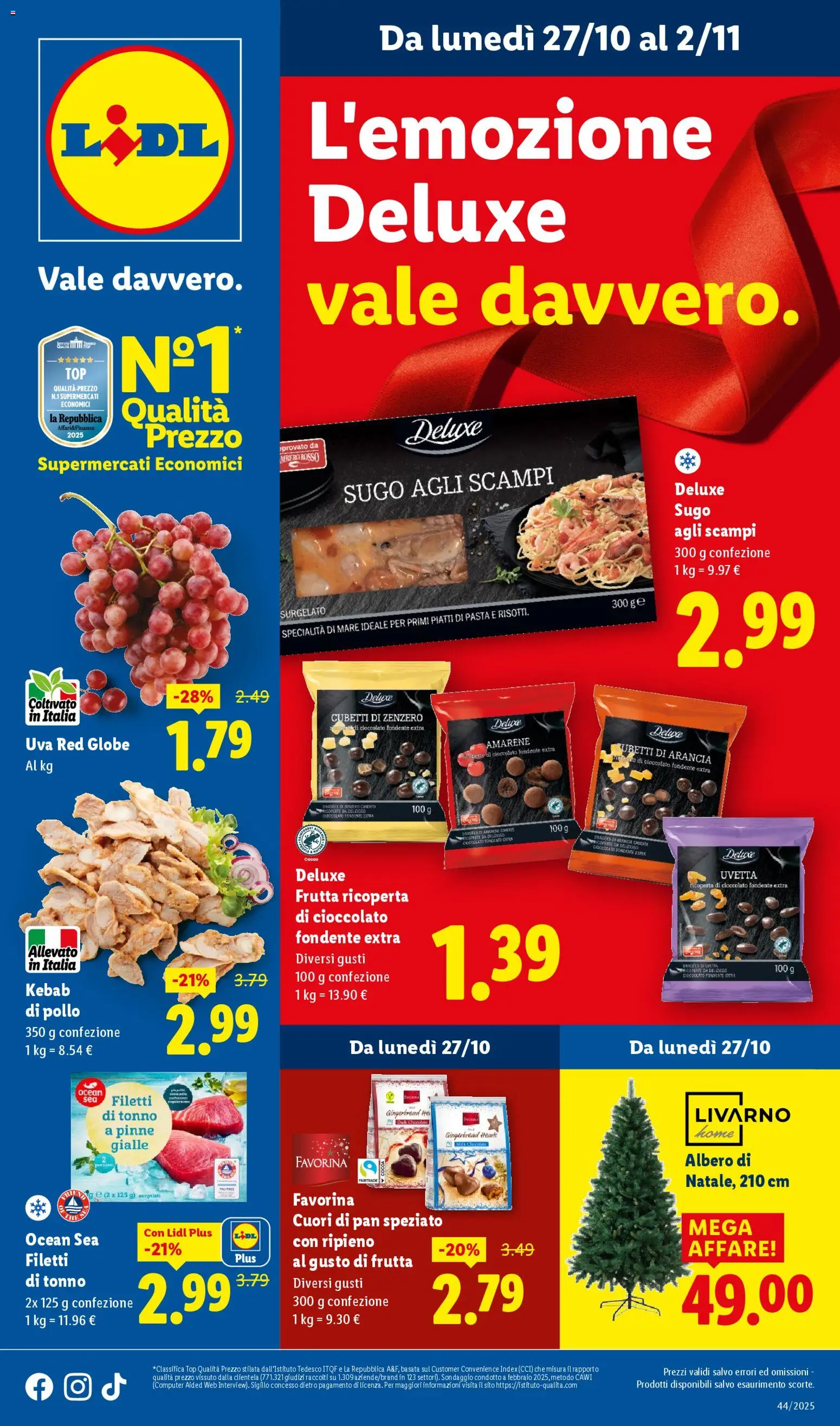 Volantino Lidl	 - pagina 1 - valido dal 27/10/2025