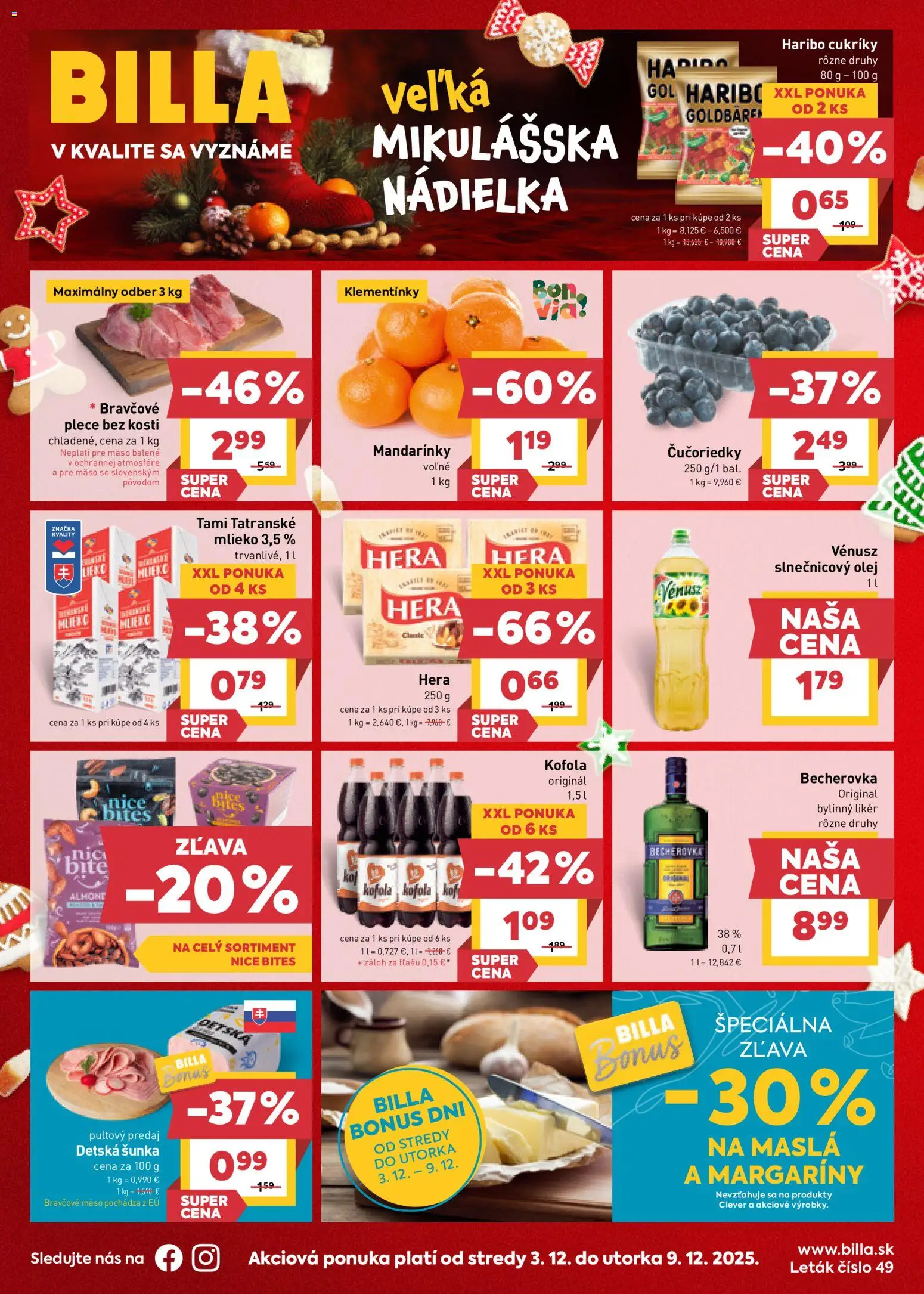 Billa leták - strana 1- platný od 03.12.2025