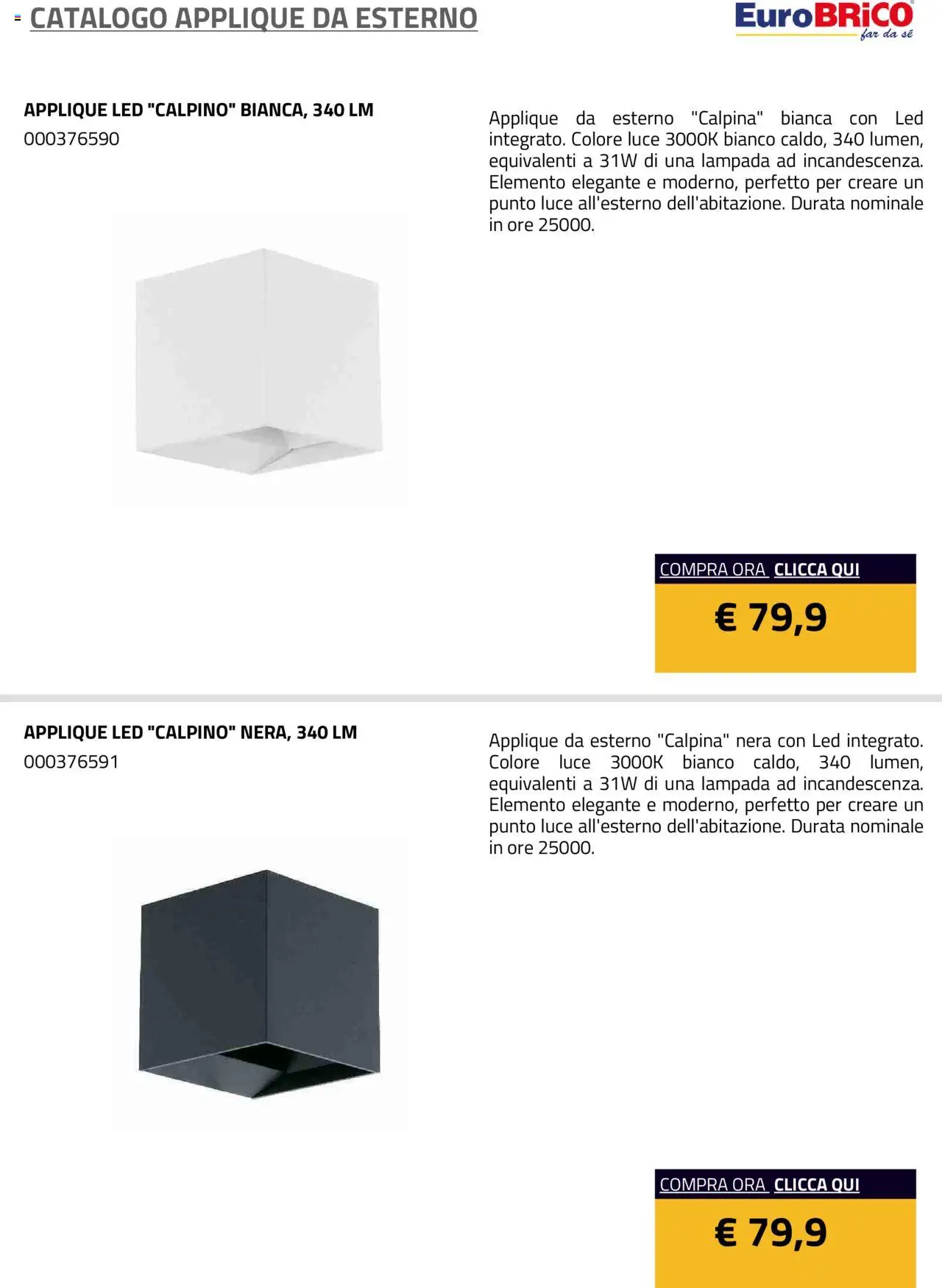 Eurobrico Applique da Esterno catalogo - pagina 17 - valido dal 23/07/2025