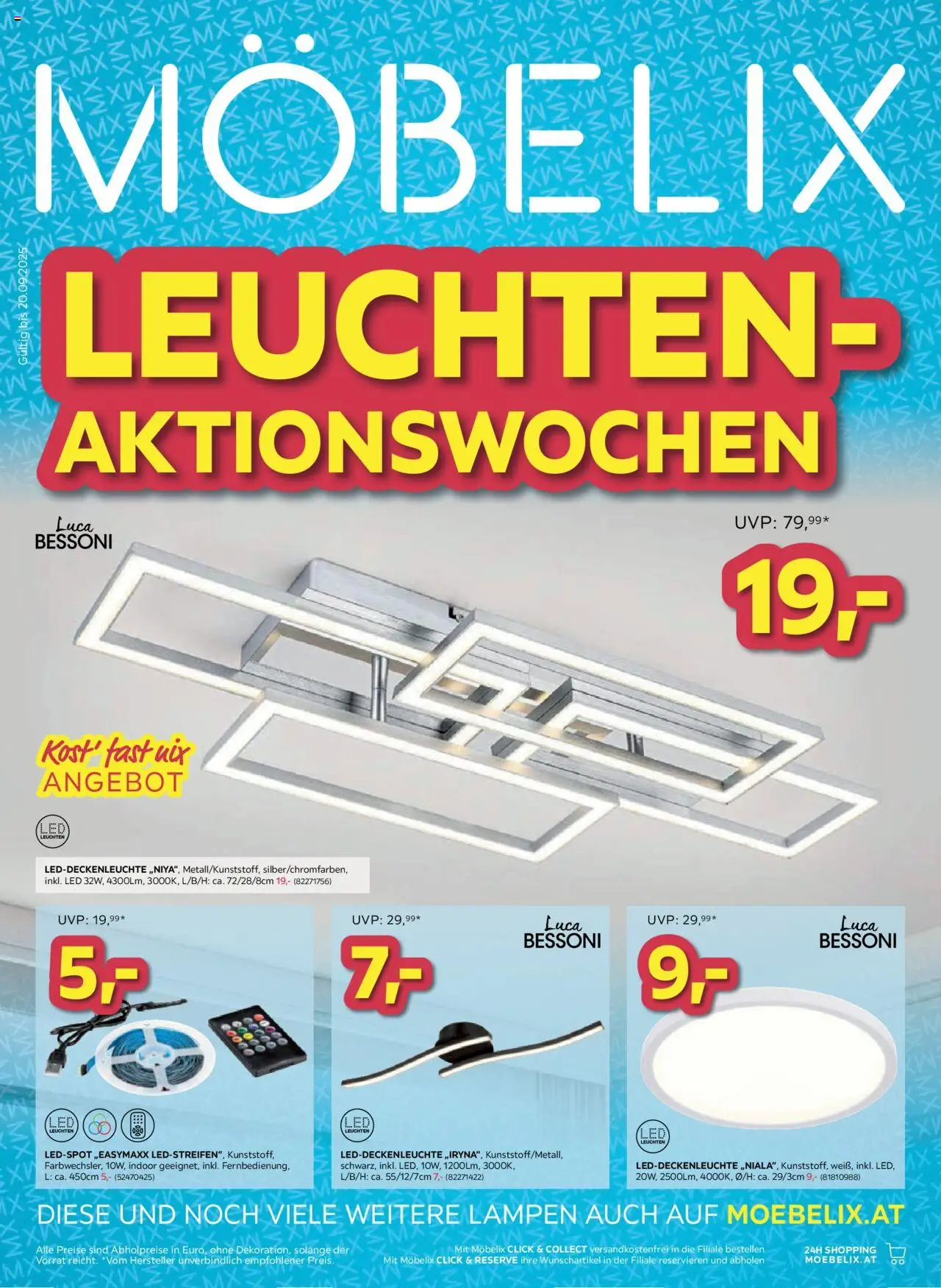 Möbelix Leuchten - Aktionswochen - Seite 1- gültig ab 09.09.2025