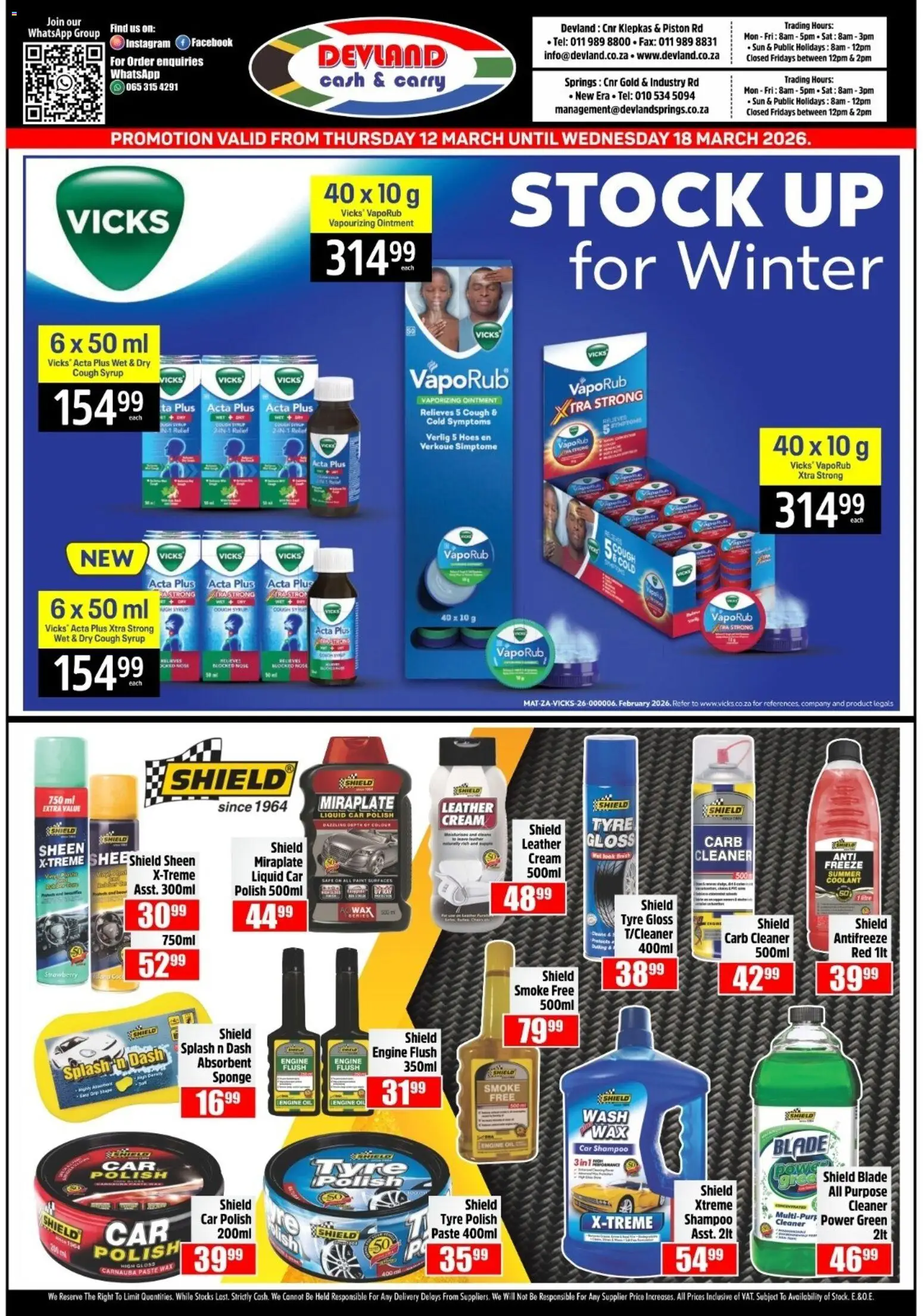 Devland Specials - page 1- valid from 12/03/2026
