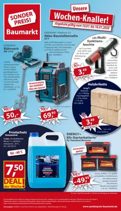 Vorschau Sonderpreis Baumarkt Prospekt 	 gültig ab 10.01.2026