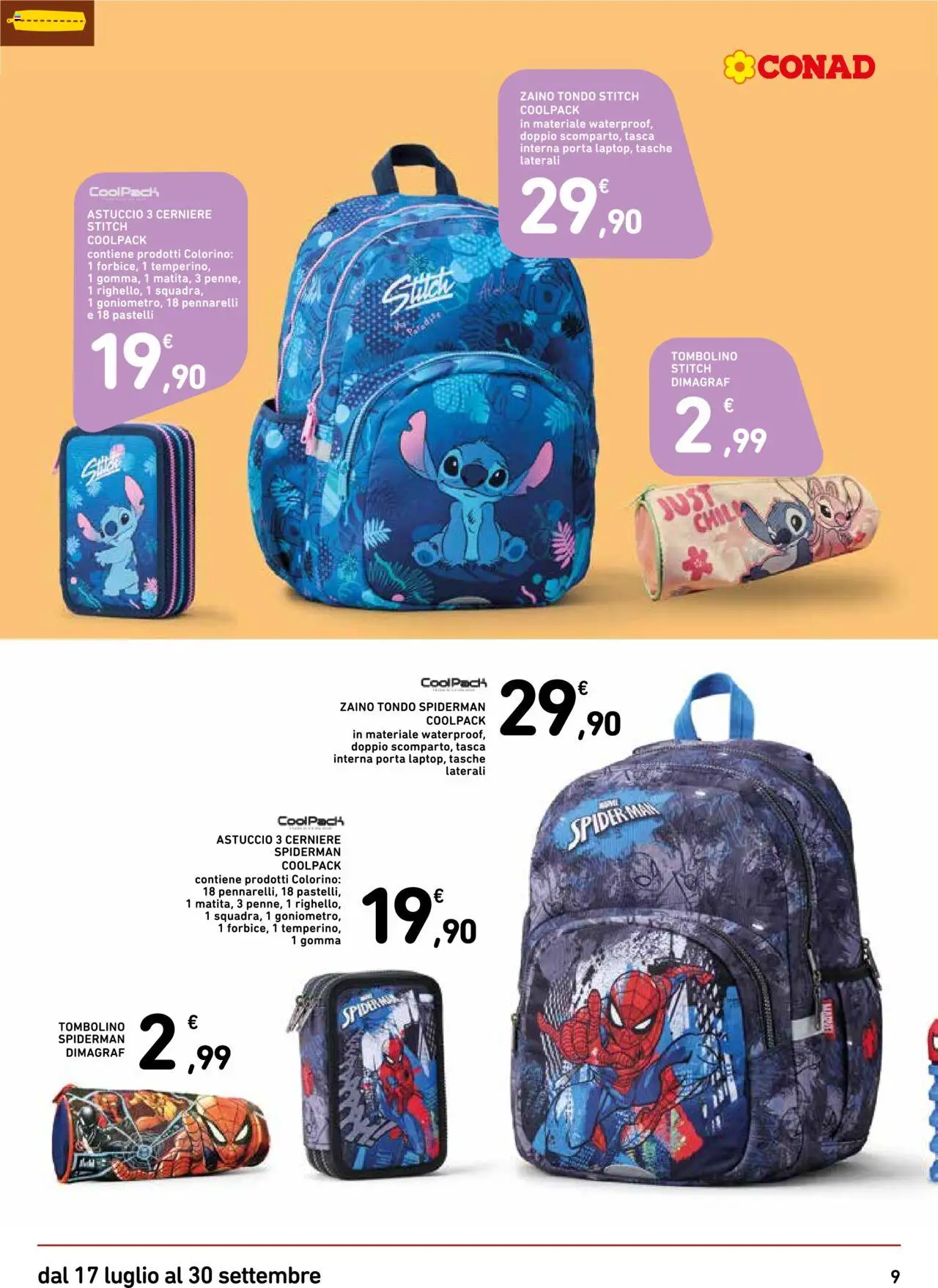 Conad Scuola catalogo - pagina 9 - valido dal 17/07/2025