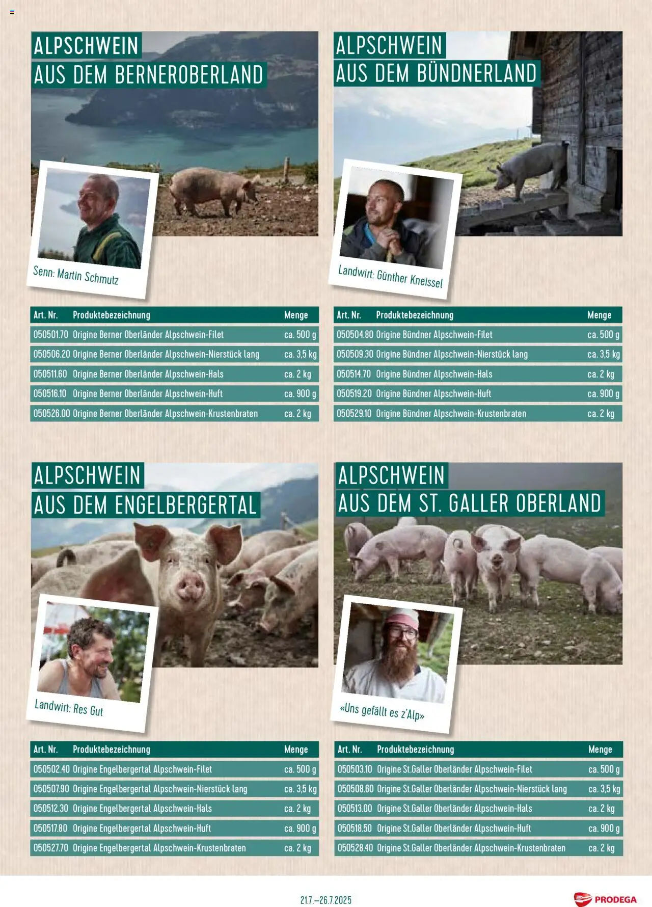 Prodega Aktionen Alpschwein aus der Region - Seite 3- gültig ab 21.07.2025