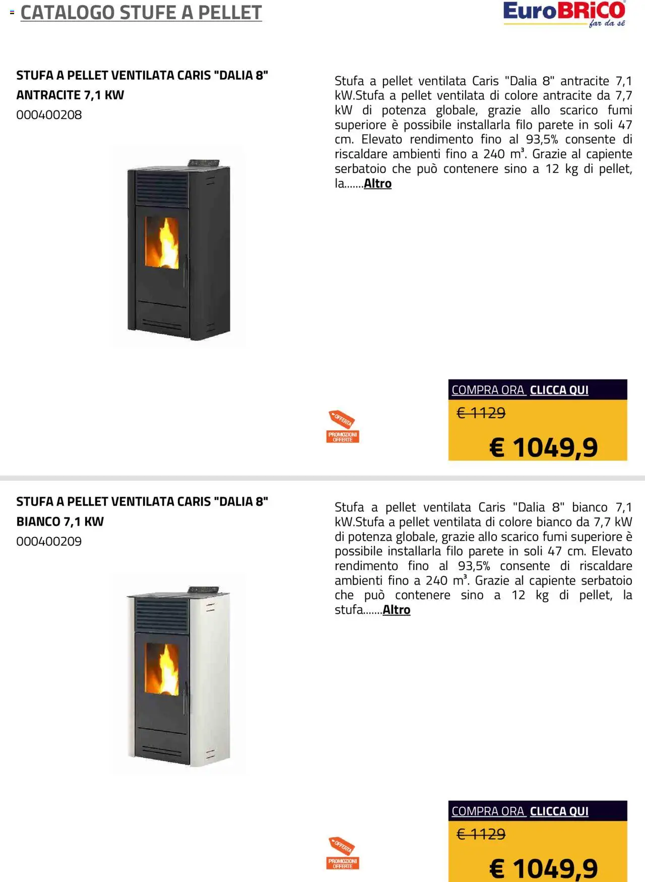 Eurobrico Stufe a Pellet catalogo - pagina 26 - valido dal 23/07/2025