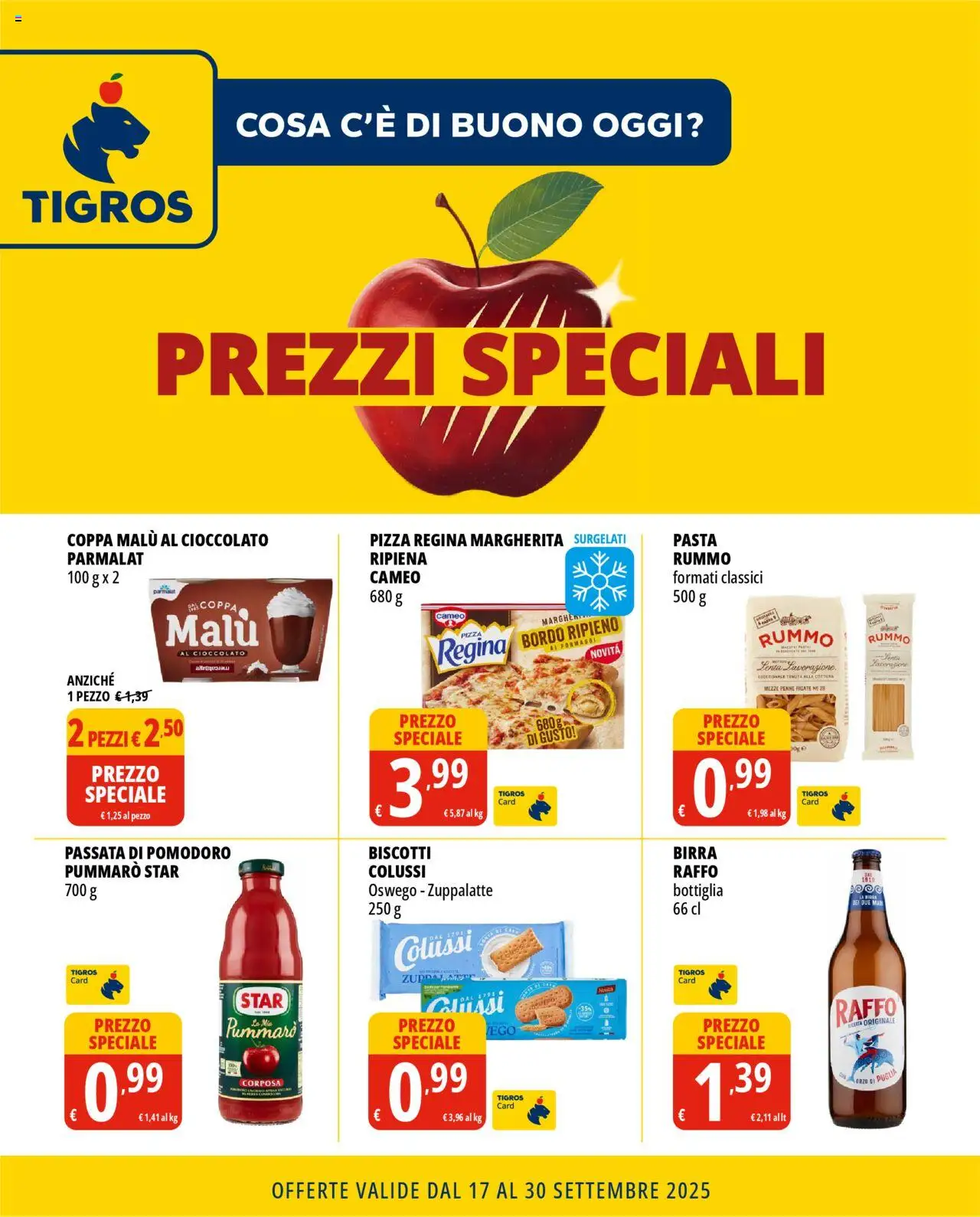 Volantino Tigros	 - pagina 1 - valido dal 17/09/2025