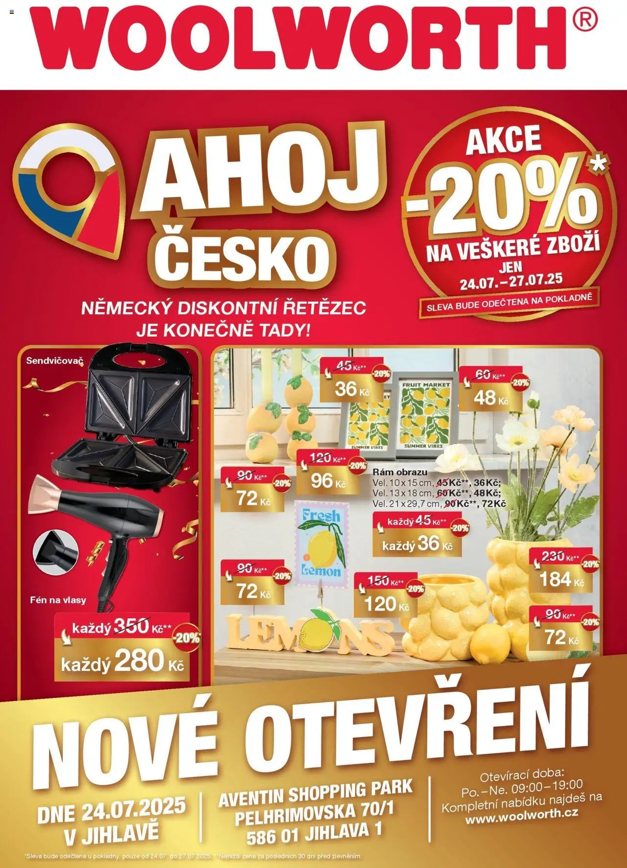Woolworth leták - Jihlava - strana 1- platný od 24.07.2025
