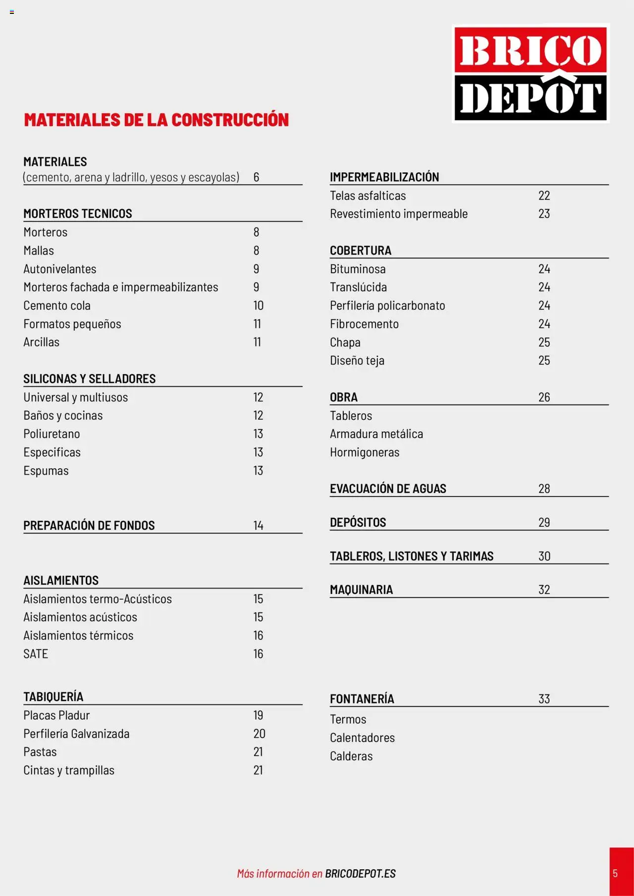 Brico Depôt Catálogo Construcción - Página de 5 - Válido desde 01/04/2025