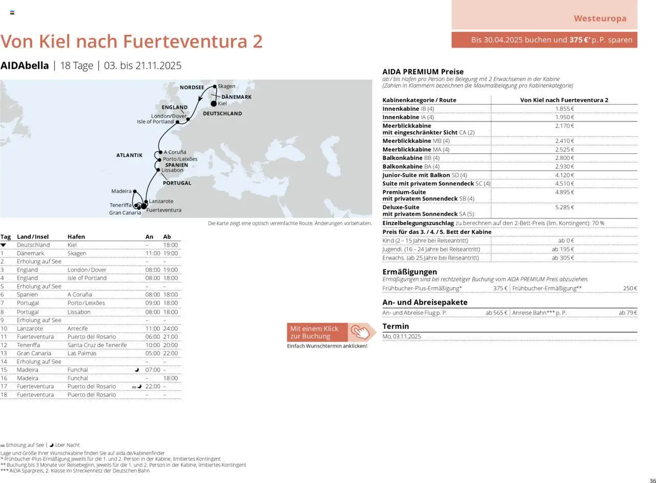 Aida Prospekt Winter 2025/26 - Seite 36 - gültig ab 01.10.2025