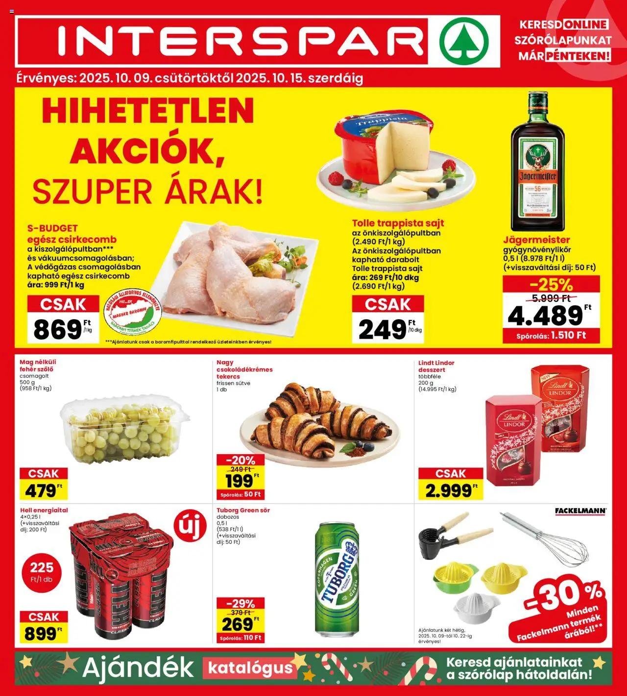 Interspar Akciós újság - 1oldal - érvényes 2025.10.09.-tól