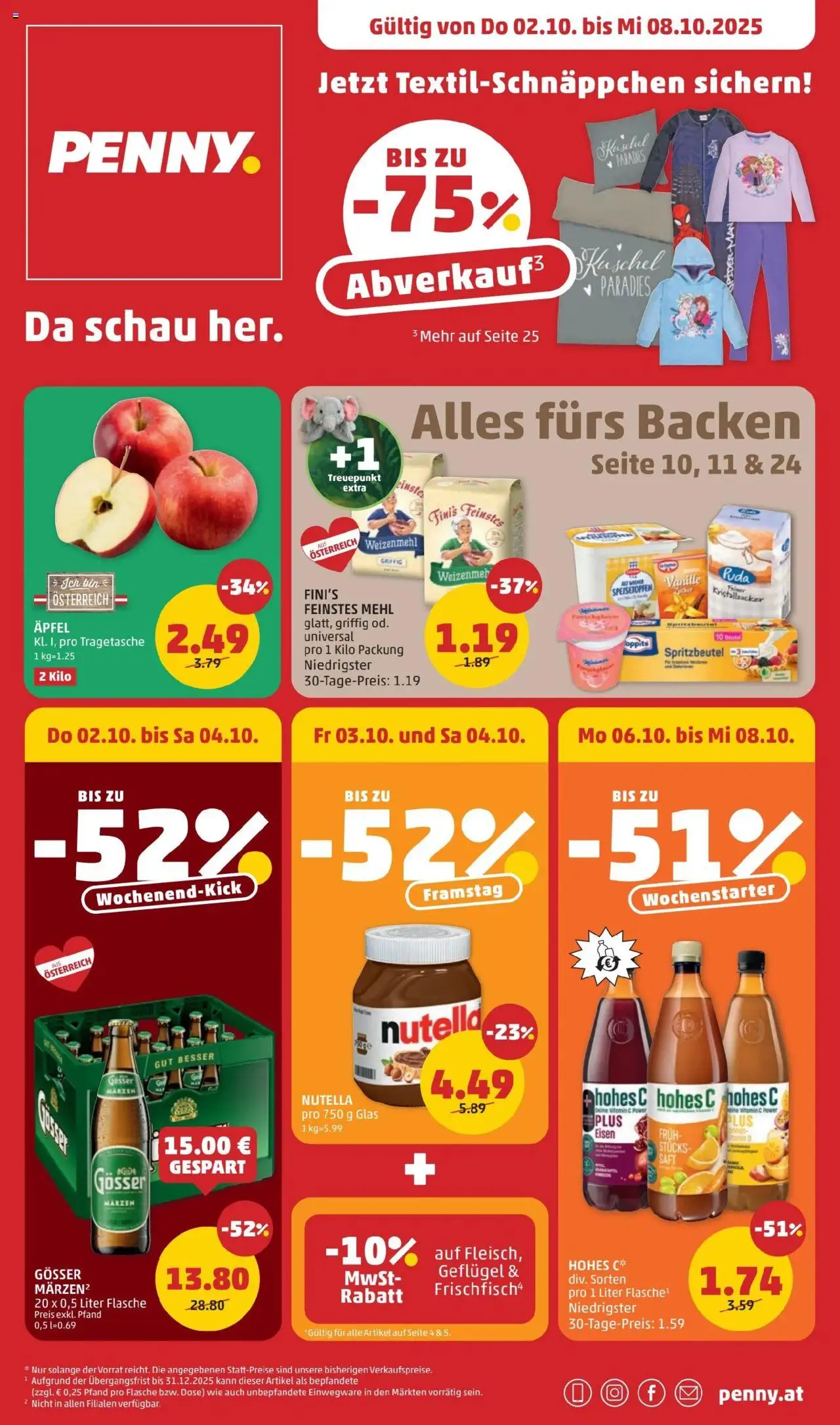 Penny Markt Flugblatt - Seite 1- gültig ab 02.10.2025
