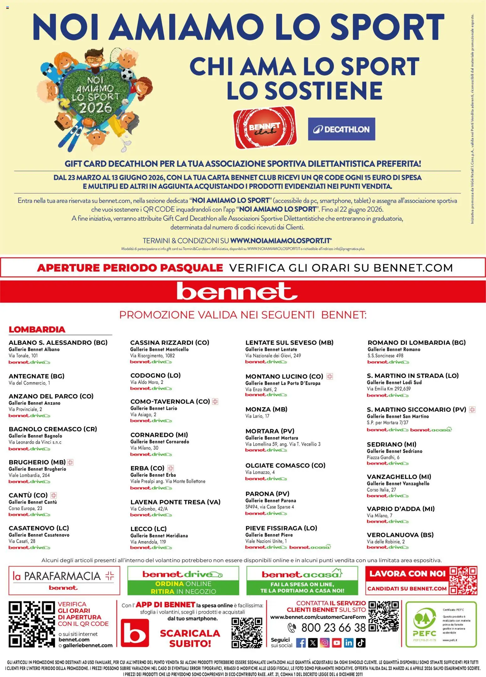 bennet volantino Pasqua - pagina 44 - valido dal 23/03/2026