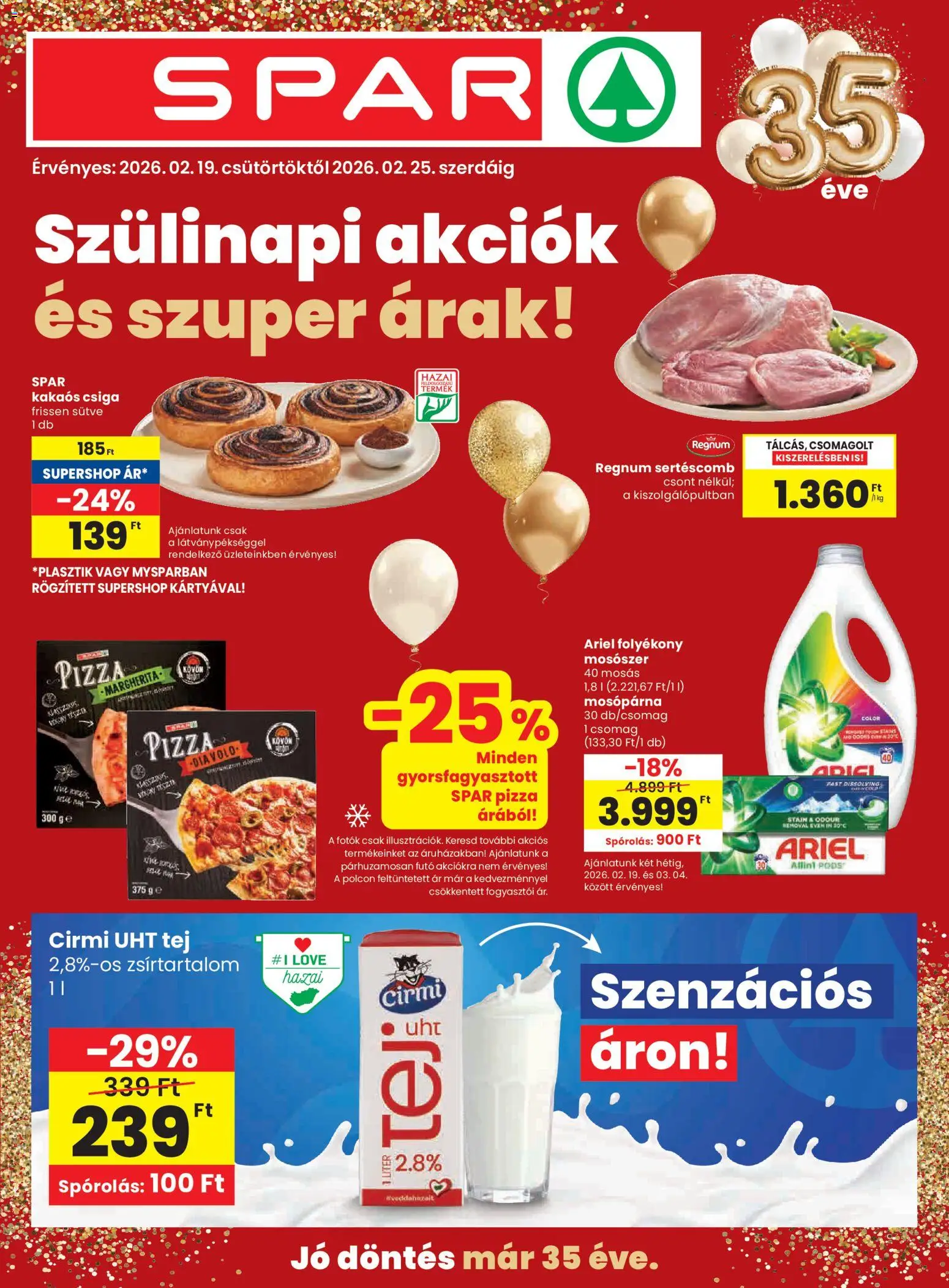 Spar Akciós újság - 1oldal - érvényes 2026.02.19.-tól