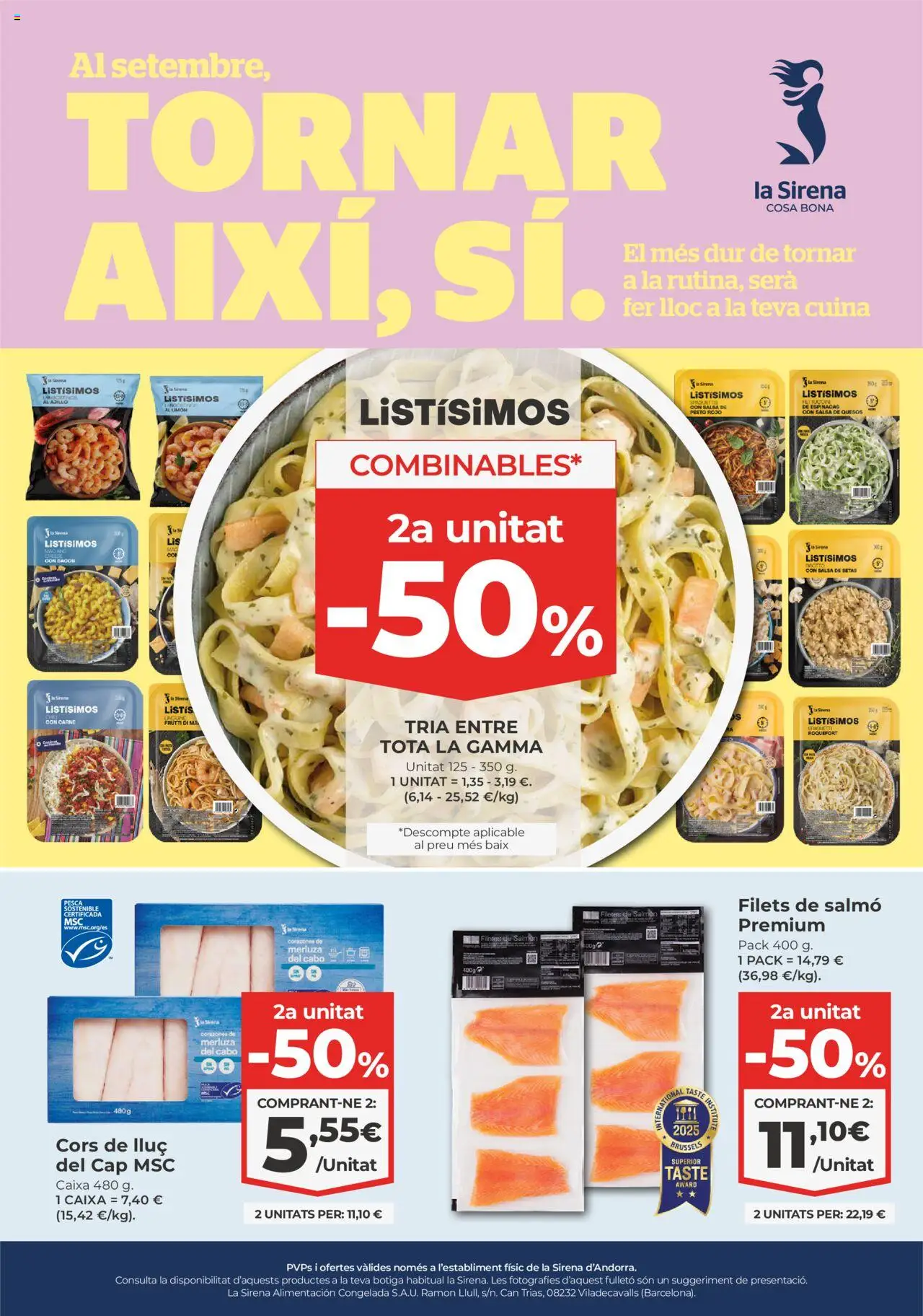 La Sirena - Andorra - Página de 1 - Válido desde 11/09/2025