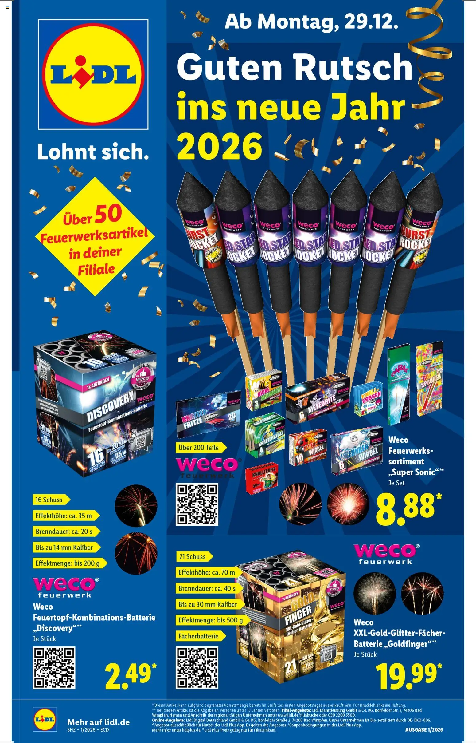 Lidl - Prospekt - Seite 1 - gültig ab 29.12.2025