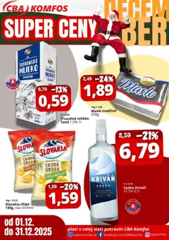 CBA Komfos leták platný od 01.12.2025