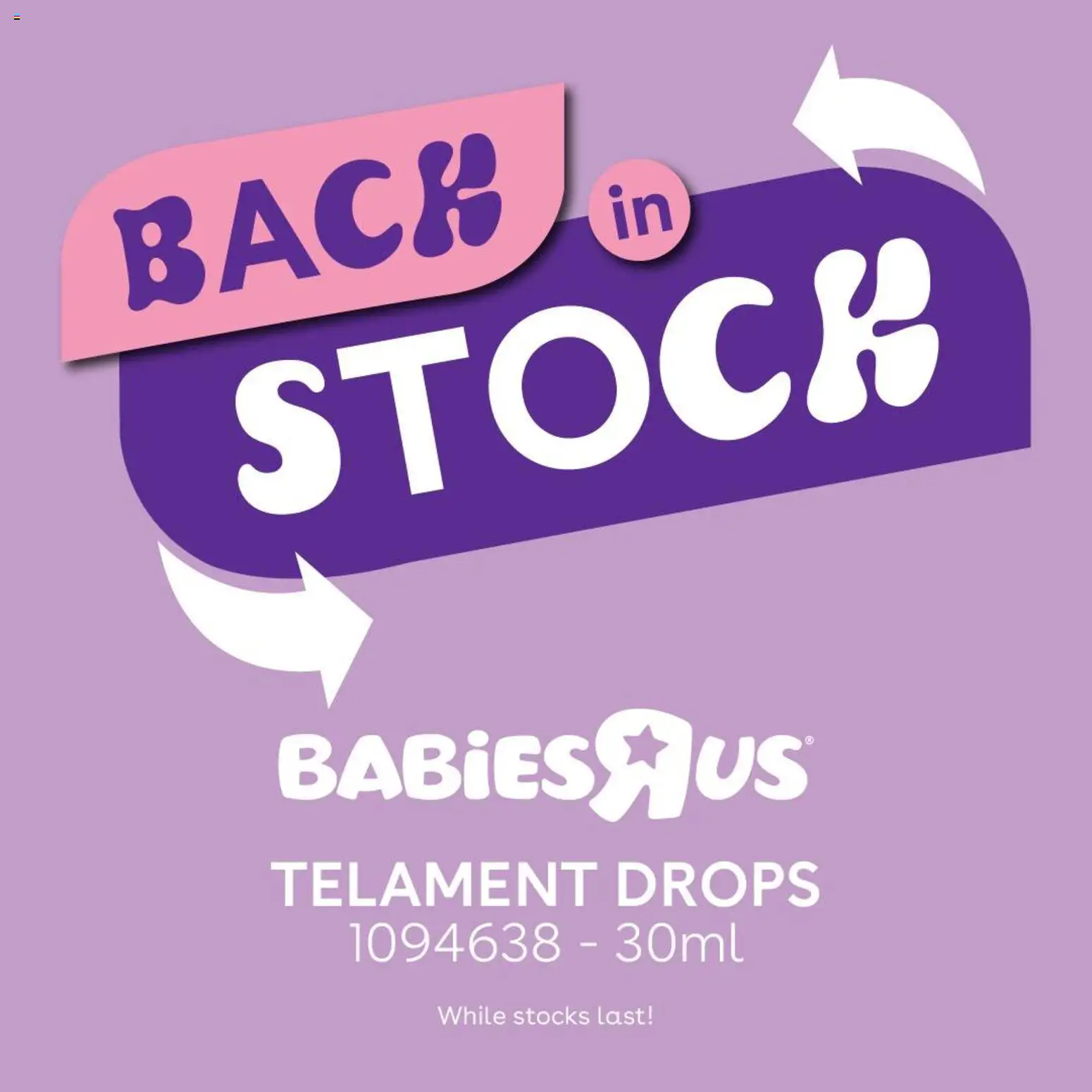 Babies R Us Back In Stock Specials - page 1- valid from 23/03/2026