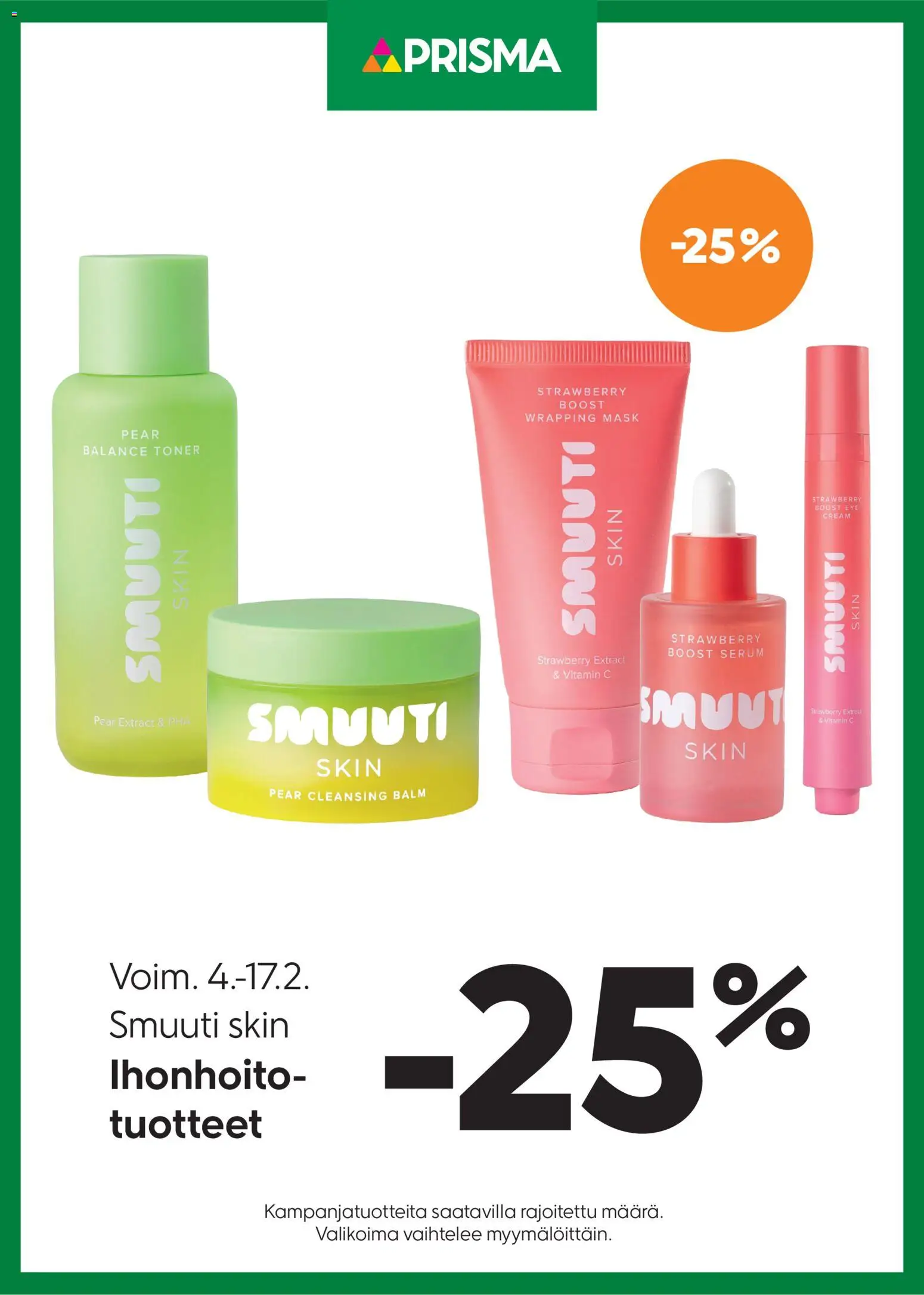 Prisma tarjoukset Smuuti skin - sivu 1- voimassa alkaen 04/02/2026