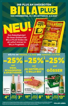 Vorschau Billa Plus Flugblatt gültig ab 31.07.2025