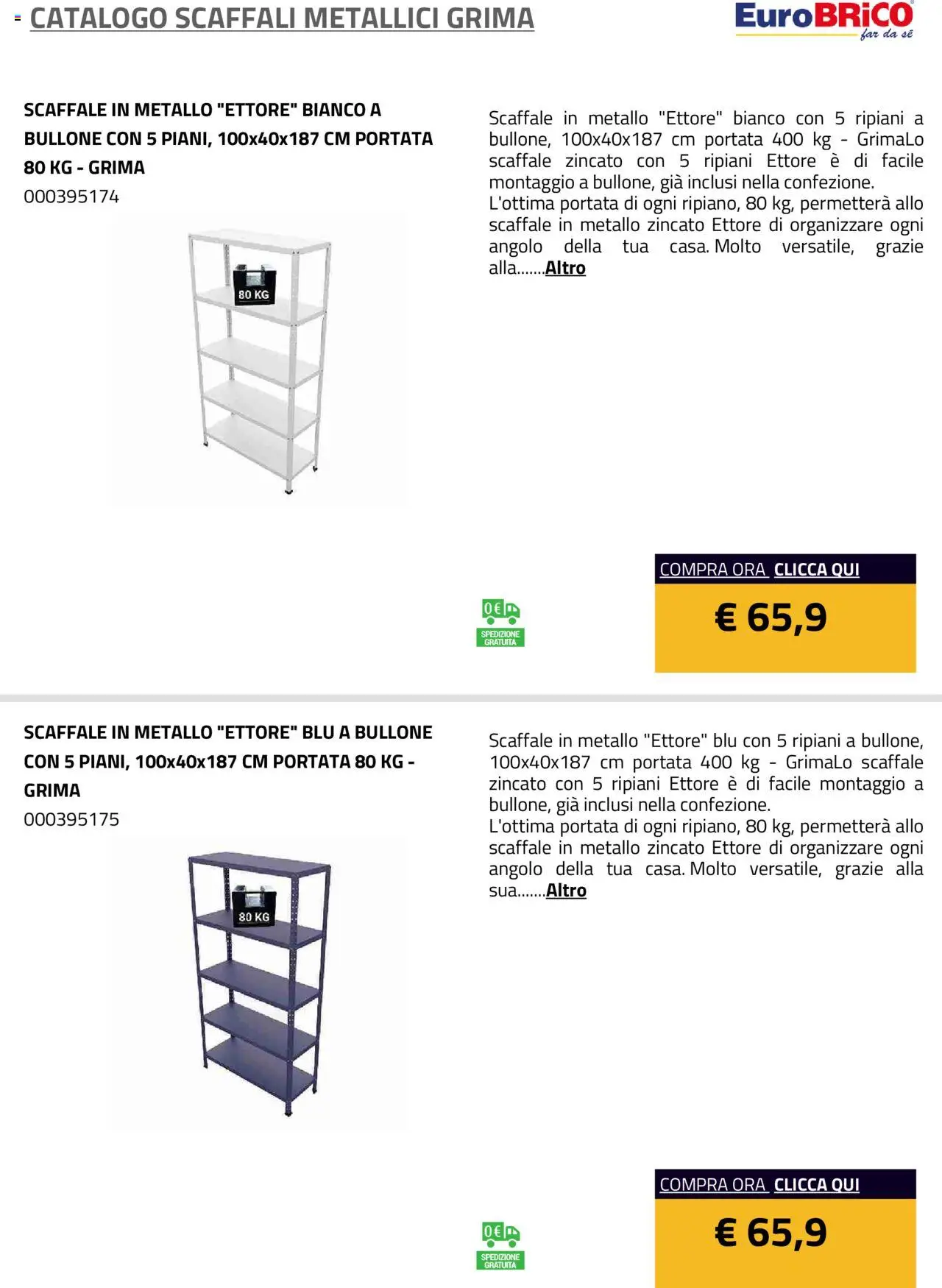 Eurobrico Scaffali metallici Grima catalogo - pagina 12 - valido dal 23/07/2025