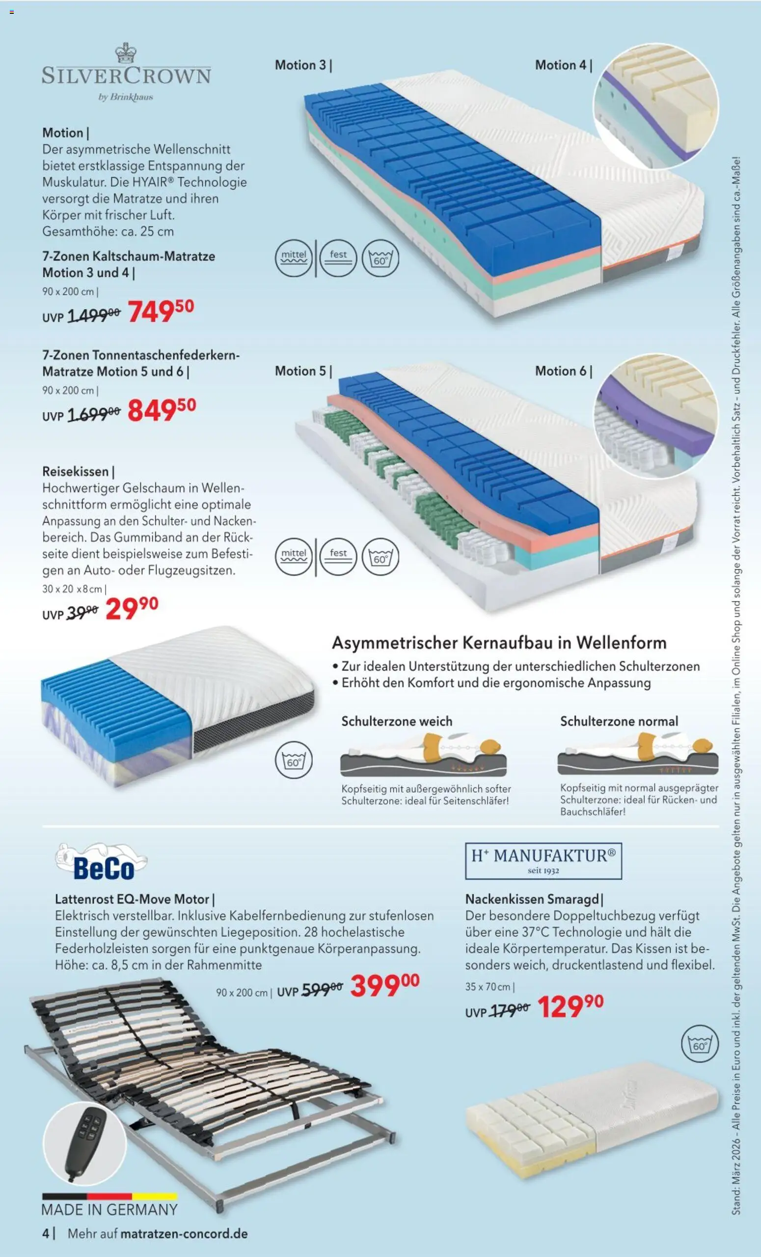Matratzen Concord Prospekt 	 - Seite 4 - gültig ab 25.03.2026
