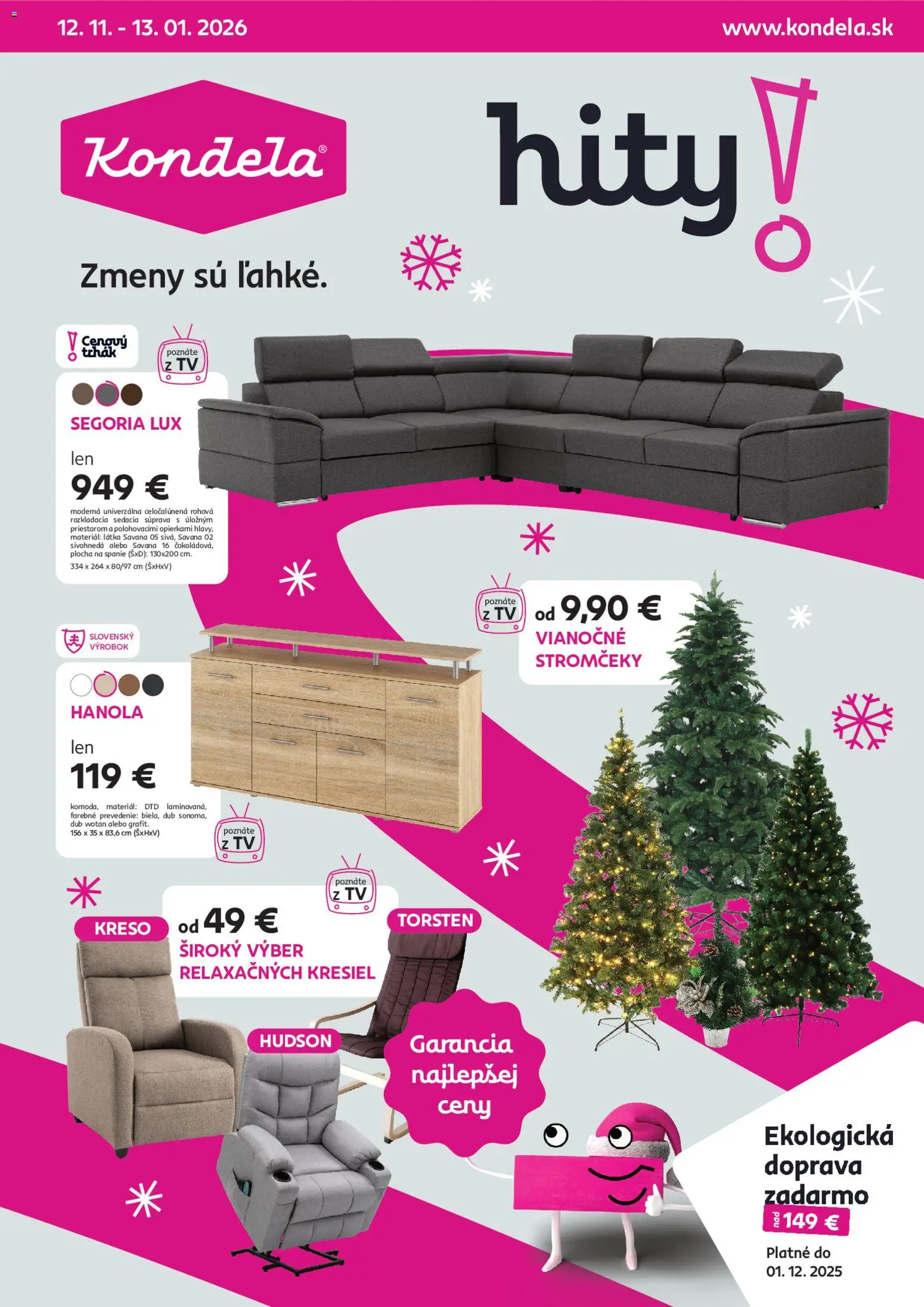 Kondela leták - strana 1- platný od 12.11.2025