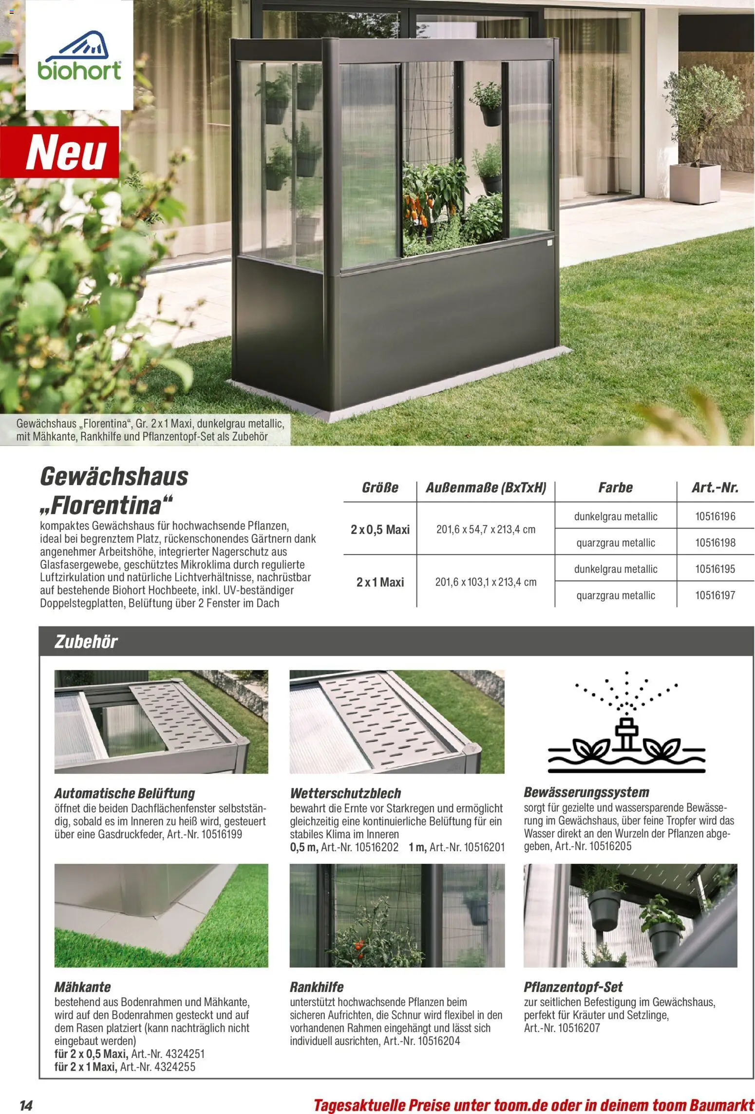 Toom Baumarkt Gewächshäuser & Anzucht 2026 - Seite 14 - gültig ab 01.01.2026