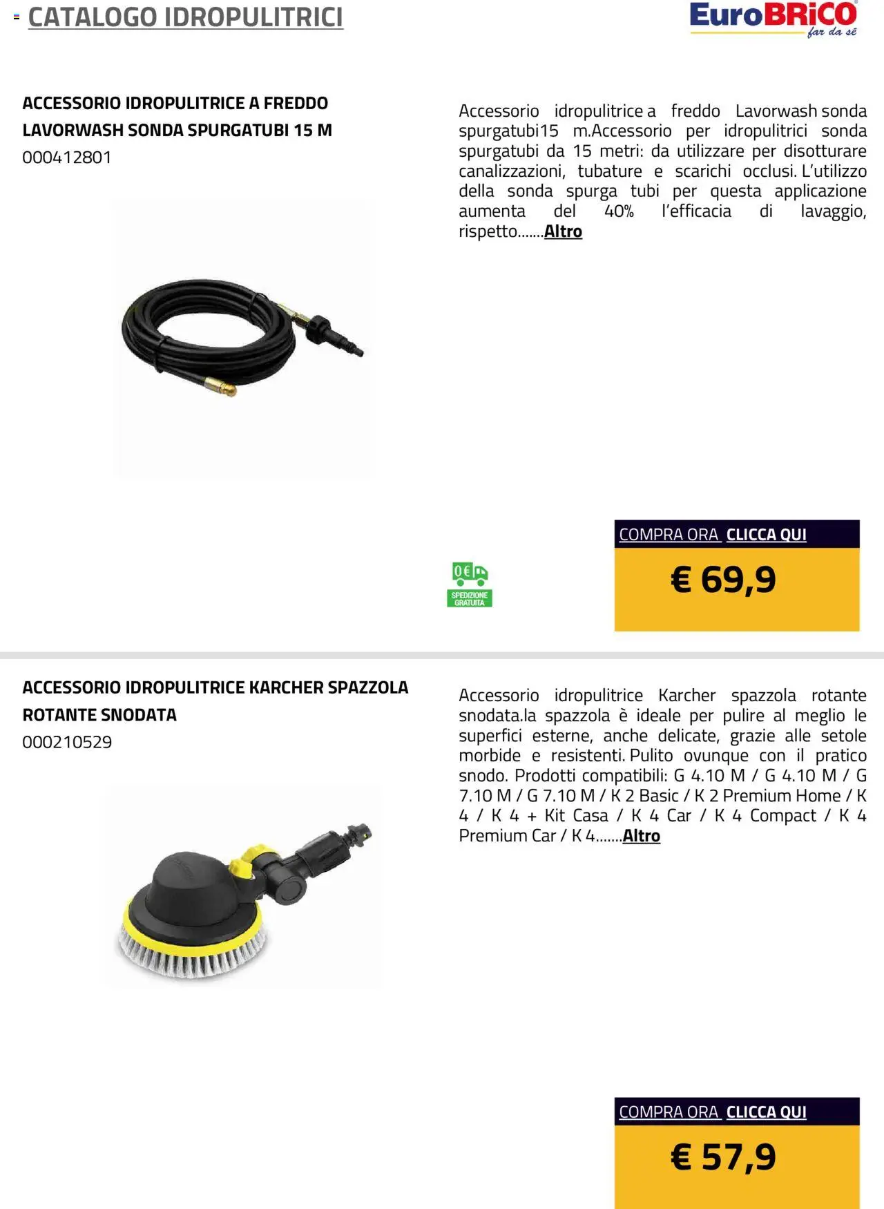 Eurobrico Idropulitrici catalogo - pagina 46 - valido dal 23/07/2025