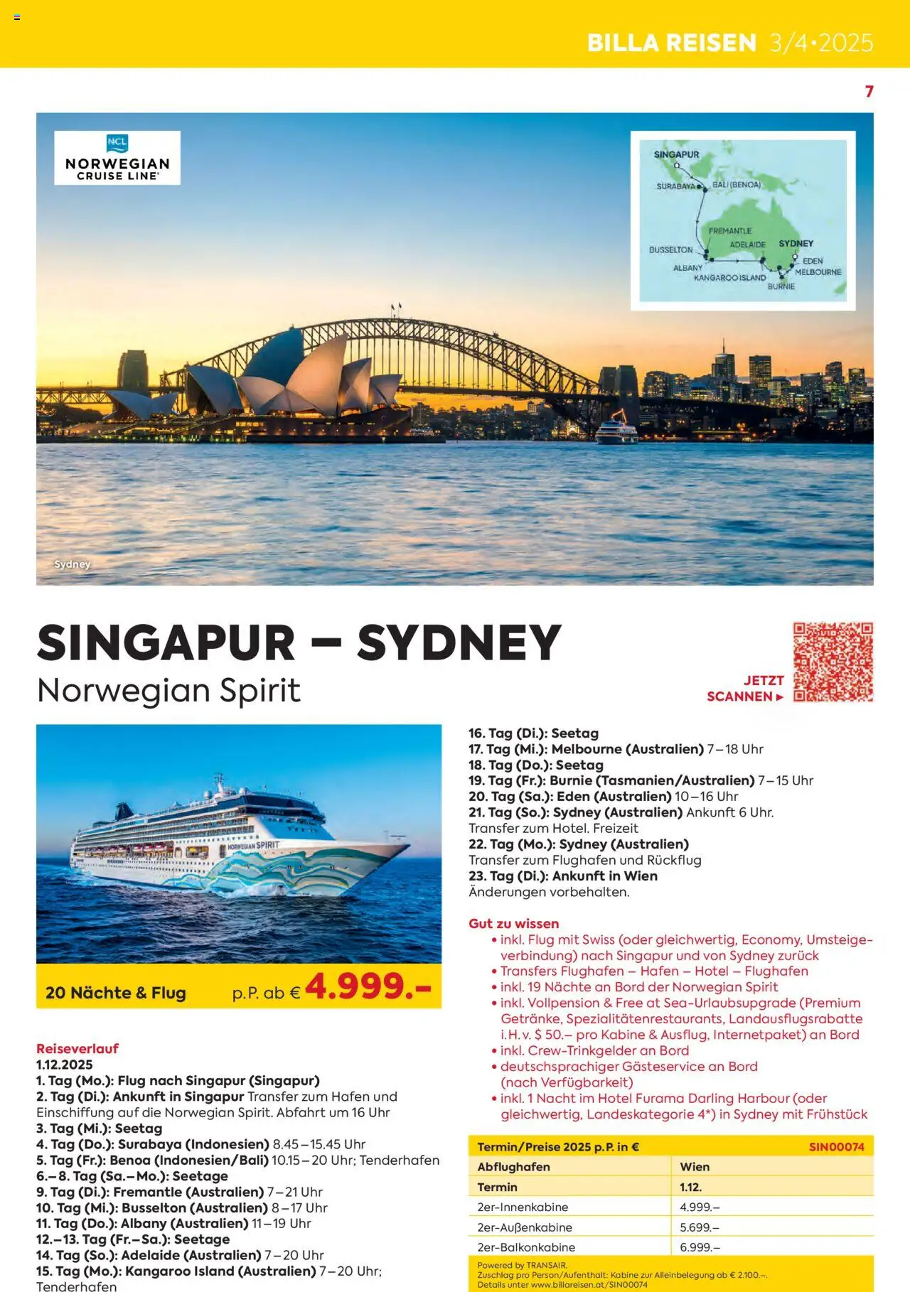 Billa Kreuzfahrten Rundreisen Erlebnisreisenb3/4 2025 - page 7- valid from 03.06.2025