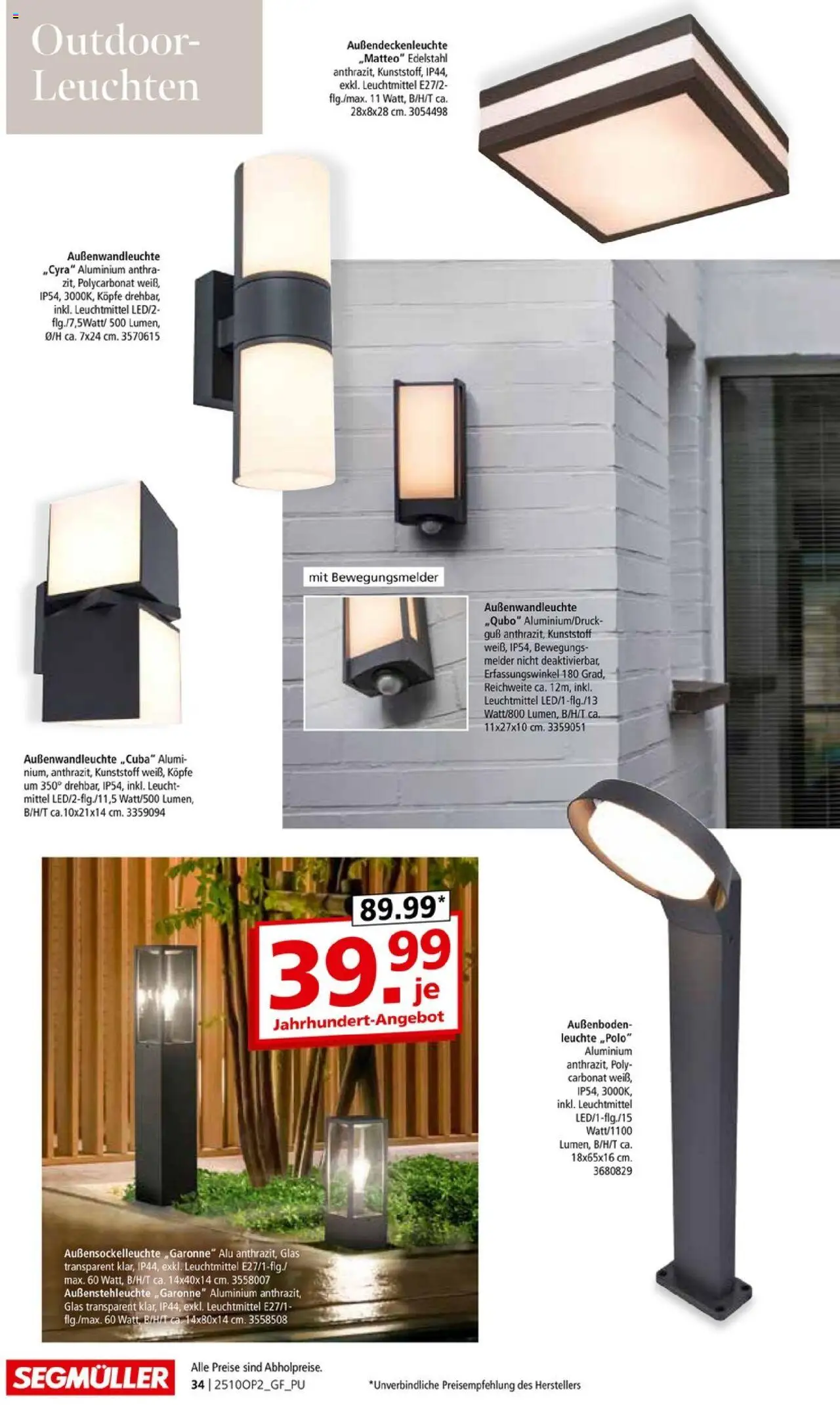 Segmüller Leuchten Spezial - Seite 34 - gültig ab 29.09.2025