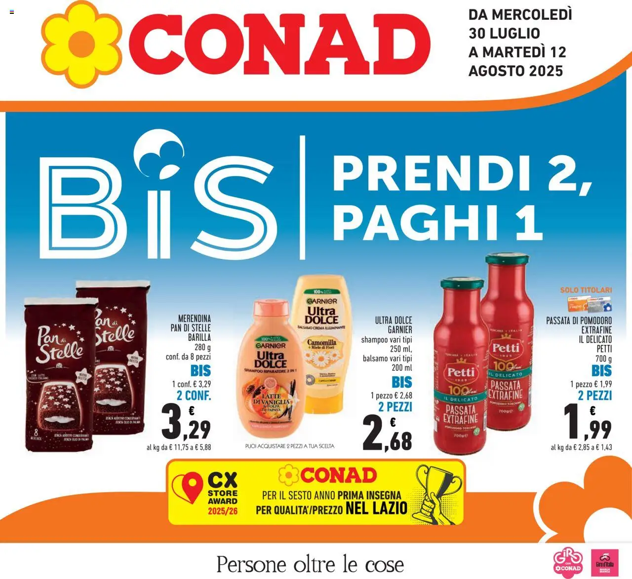 Volantino Conad	 - pagina 1 - valido dal 30/07/2025