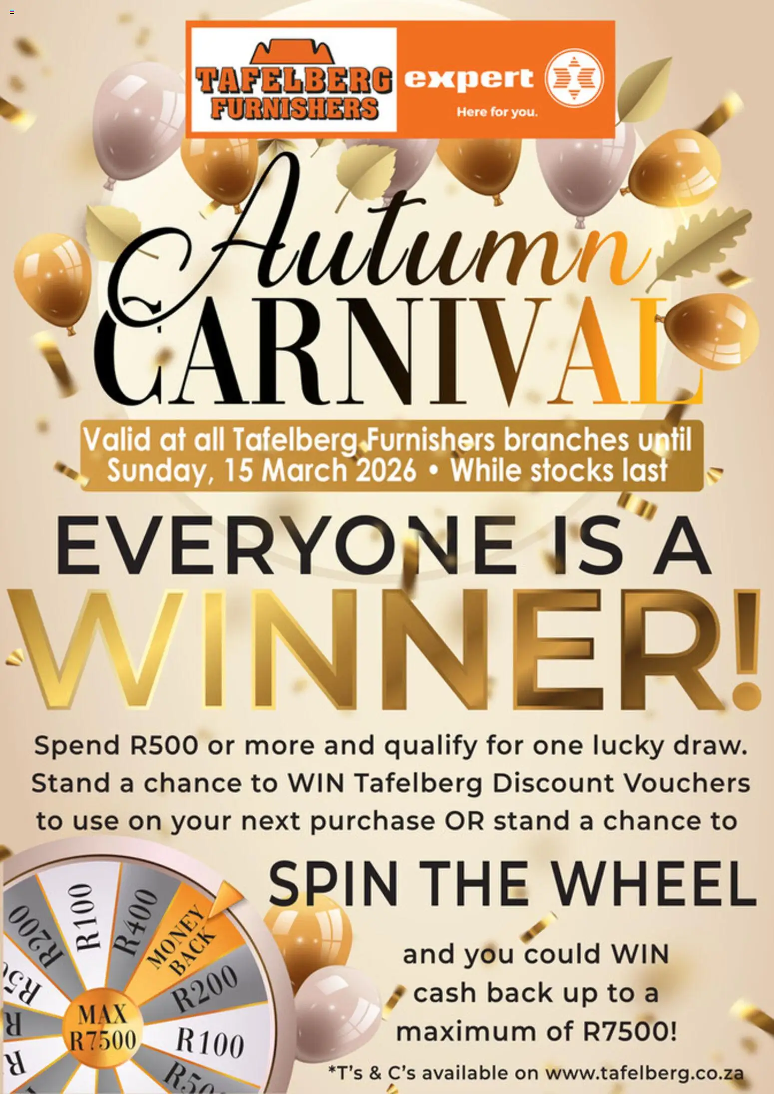 Tafelberg Furnishers Specials - page 1- valid from 04/03/2026