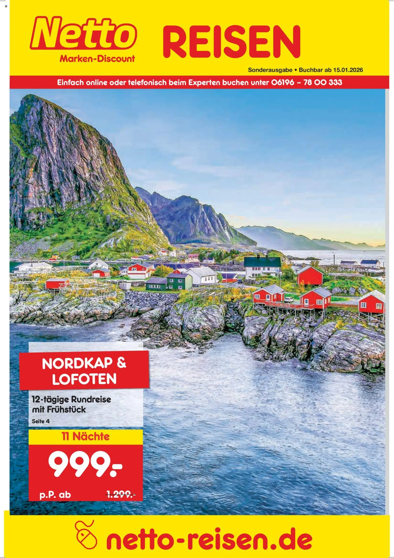Netto Reisen Reise-Sonderangebote - Seite 1 - gültig ab 15.01.2026