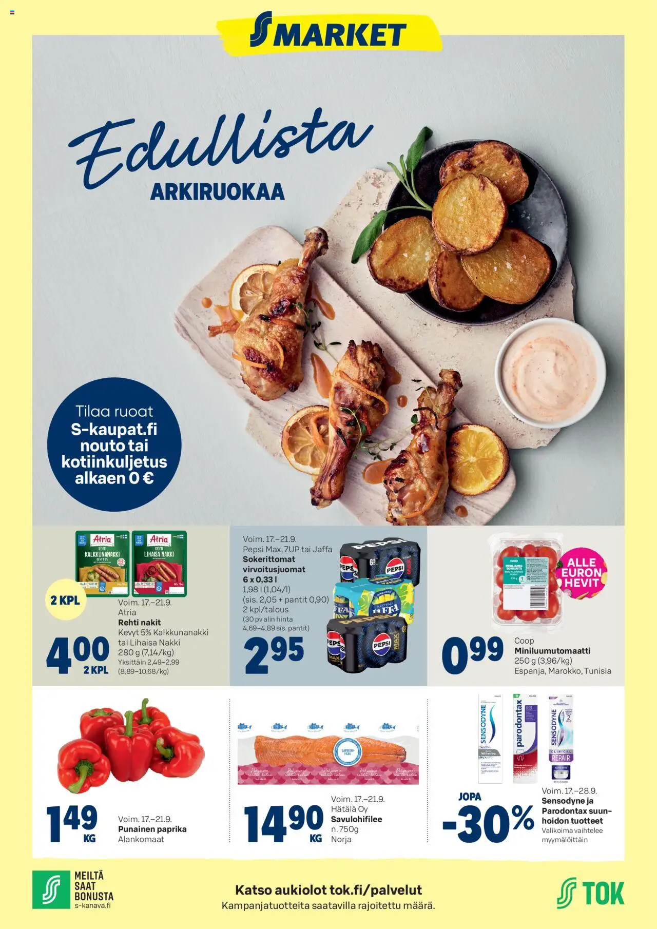 S-market tarjoukset - Edullista Arkiruokaa - sivu 1- voimassa alkaen 17/09/2025