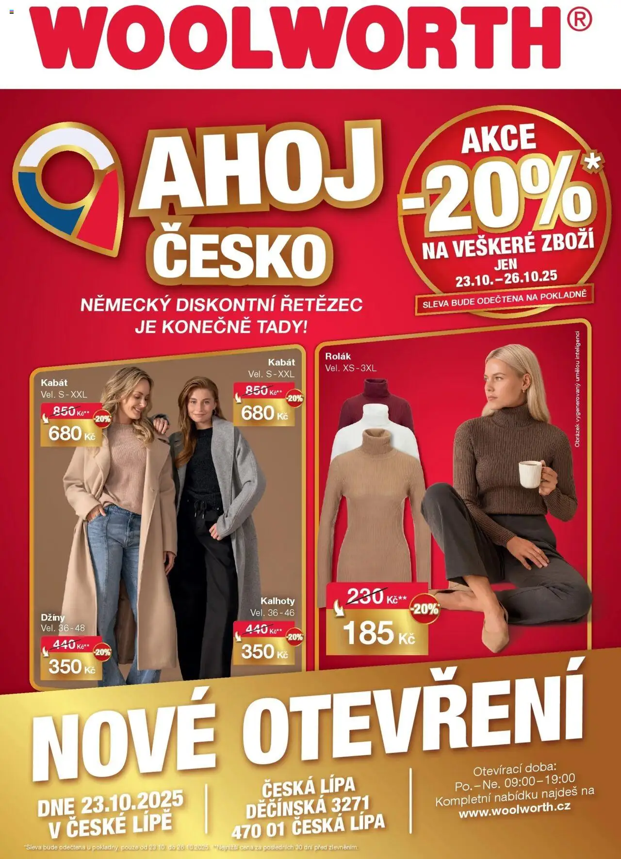 Woolworth leták - Česká Lípa - strana 1- platný od 23.10.2025