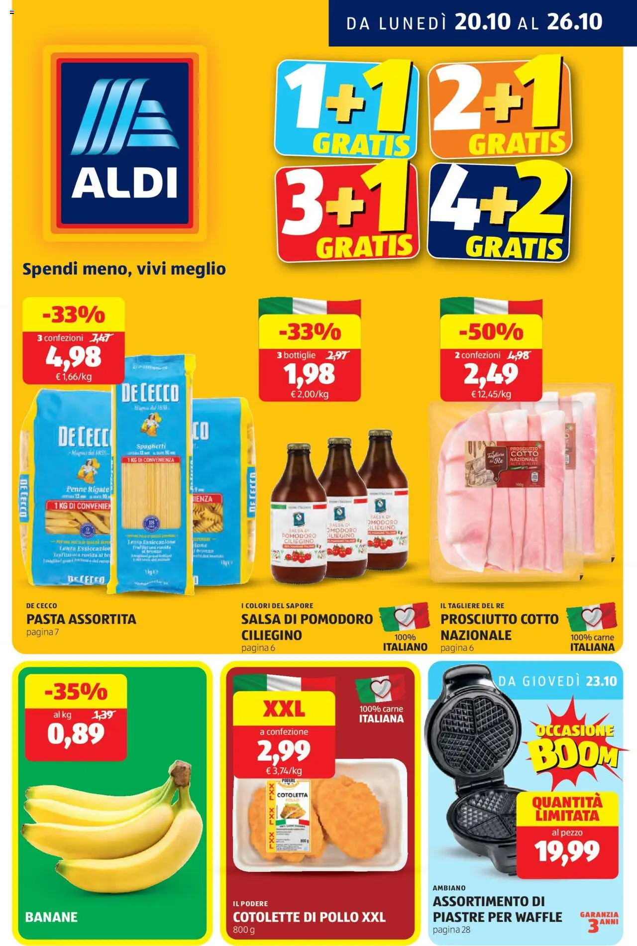 Volantino Aldi	 - pagina 1 - valido dal 20/10/2025