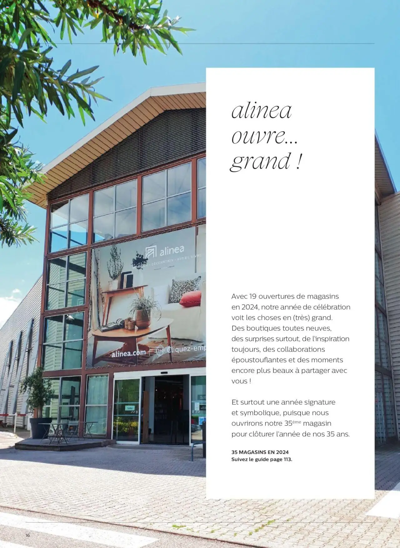 Alinéa catalogue - page 16 - valable à partir du 01/05/2024