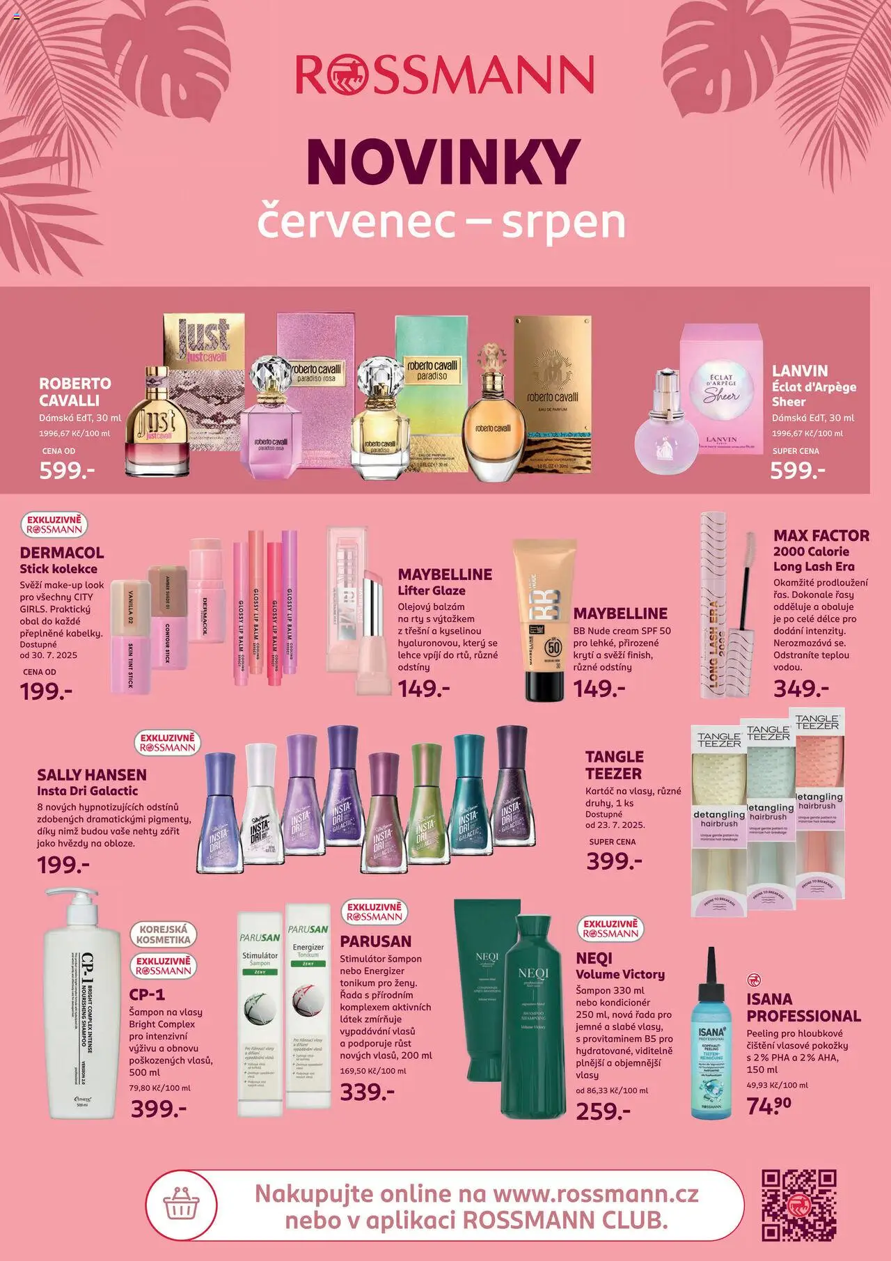 Rossmann leták - Novinky červenec - srpen - strana 1- platný od 16.07.2025