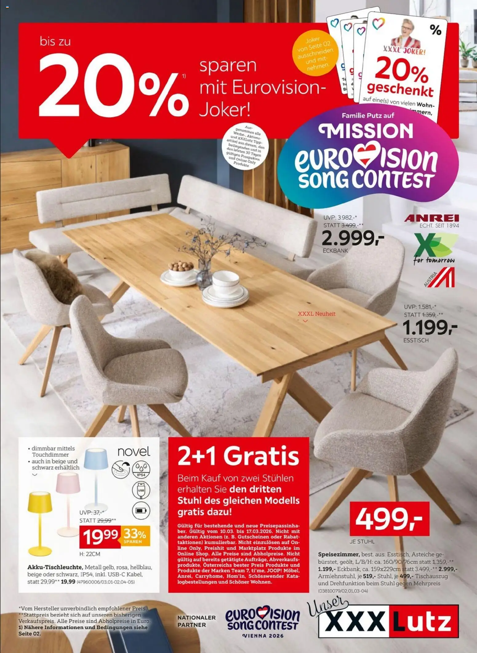 XXXLutz Sparen mit Eurovision-Joker!  - Seite 1- gültig ab 10.03.2026