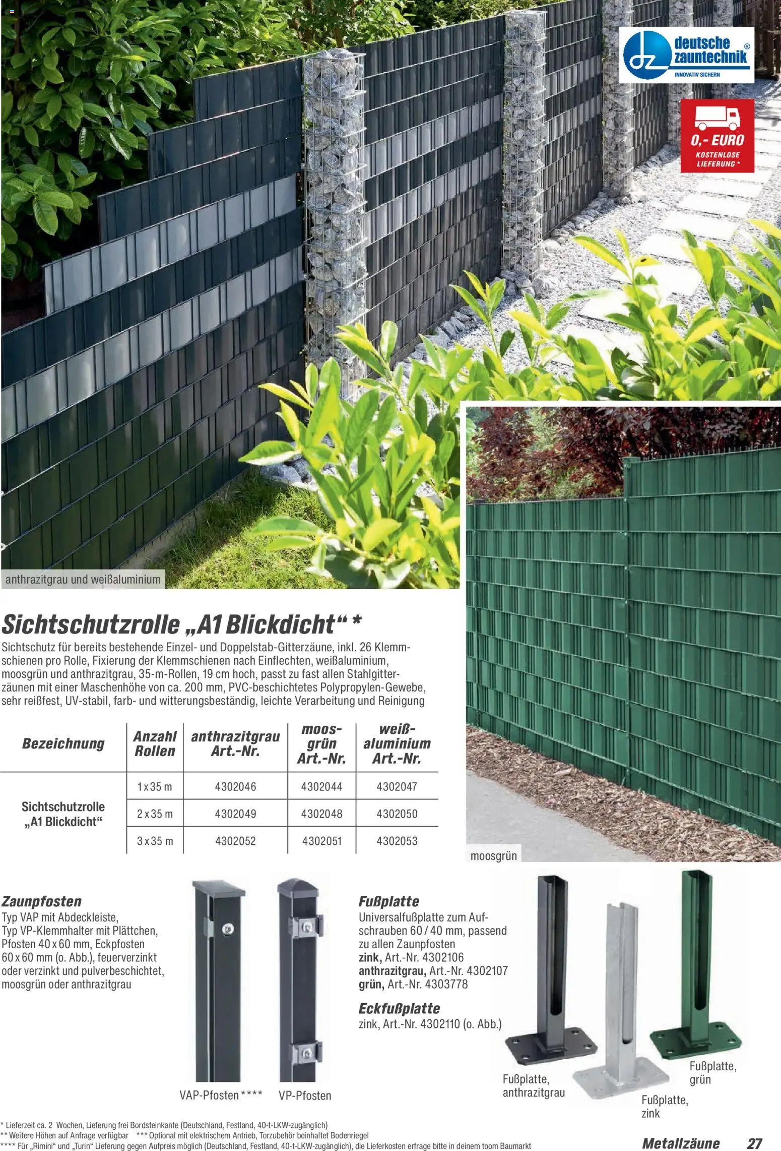 Toom Baumarkt Zäune & Sichtschutz 2026 - Seite 27 - gültig ab 20.02.2026