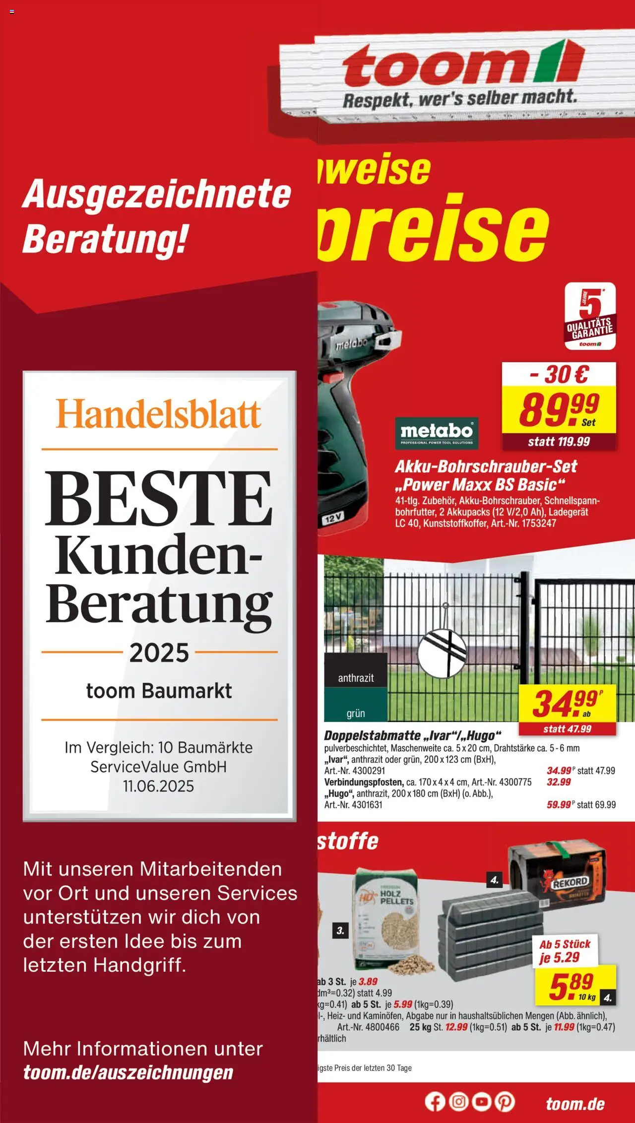 Toom Baumarkt Prospekt 	 - Seite 1 - gültig ab 23.08.2025
