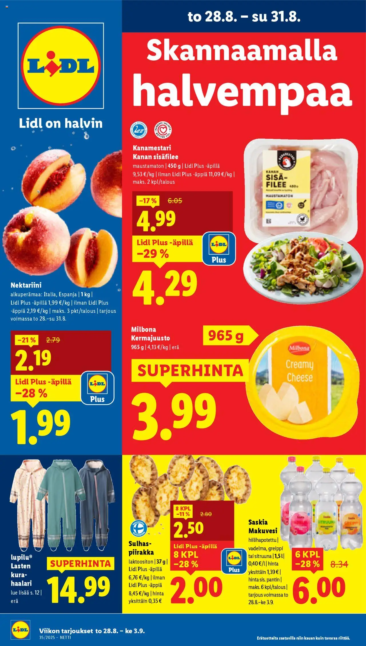 Lidl tarjoukset - sivu 1- voimassa alkaen 28/08/2025