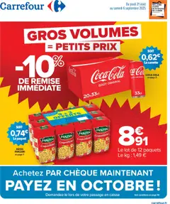 Aperçu Carrefour catalogue : gros volumes = petits prix valable à partir du 21/08/2025