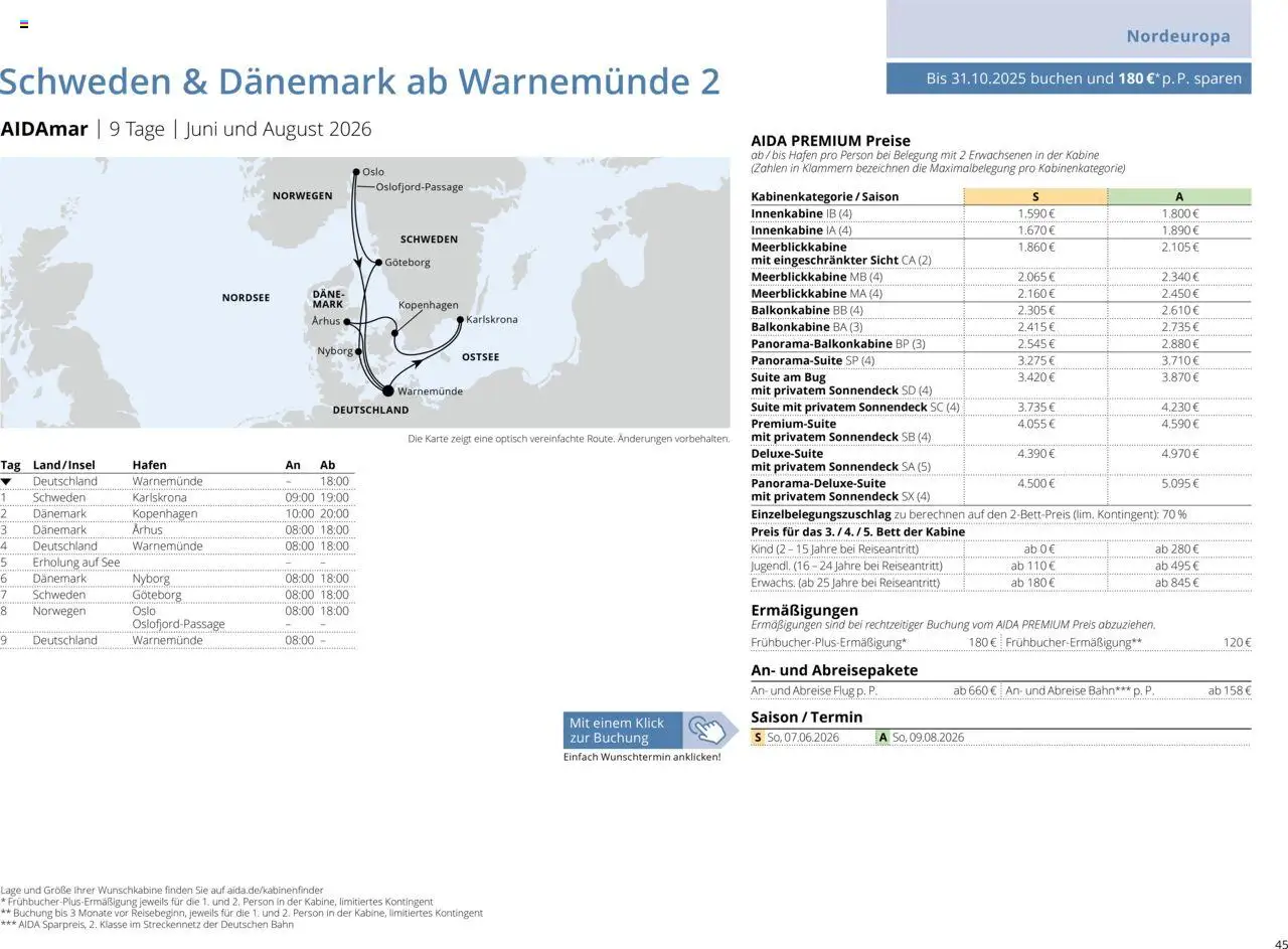 Aida Sommer 2026 - Seite 45 - gültig ab 01.03.2026