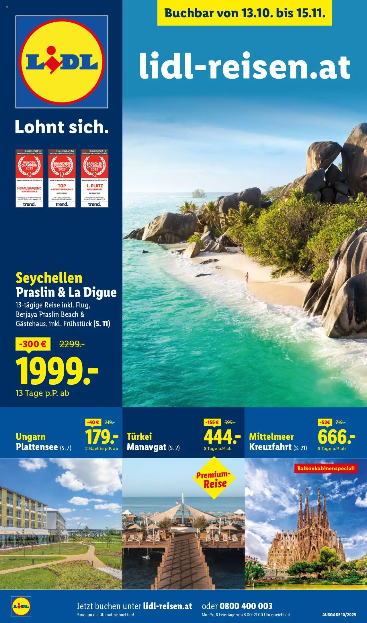 Lidl Reise - Highlights - Seite 1- gültig ab 13.10.2025
