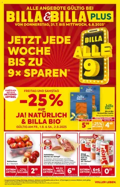 Vorschau Billa Flugblatt - Salzburg gültig ab 31.07.2025