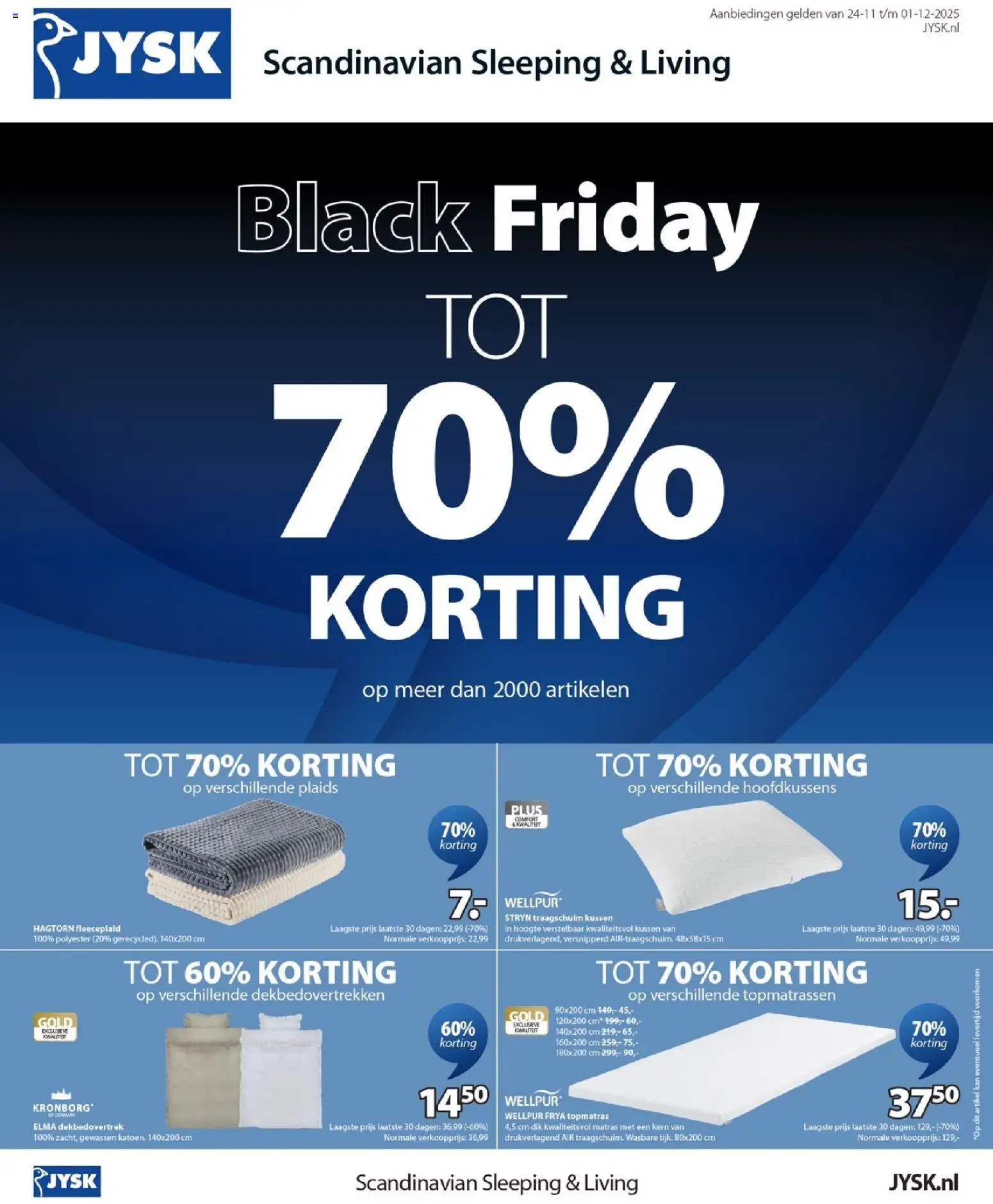 JYSK - Black Friday - pagina 1- geldig vanaf 24-11-2025
