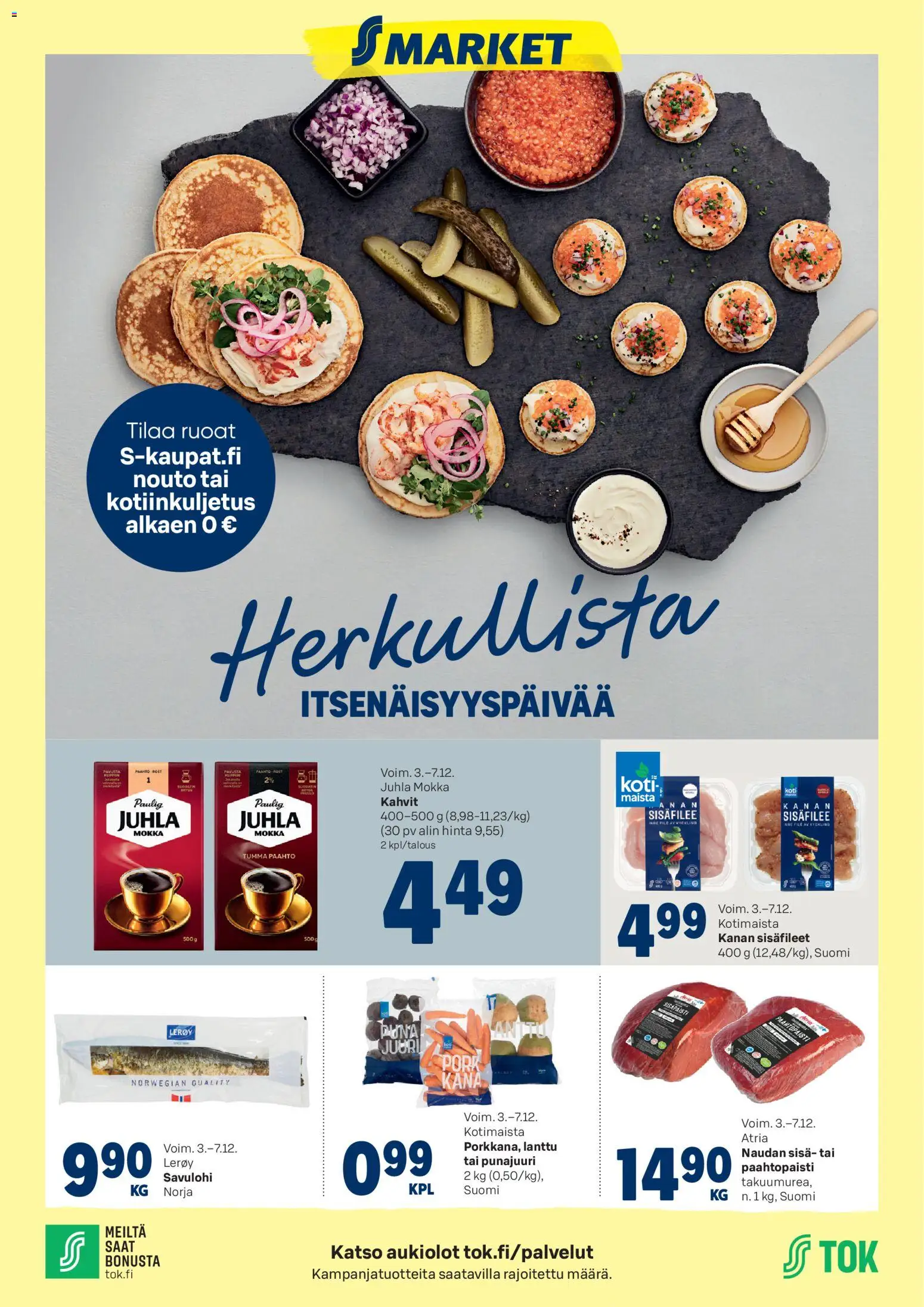 S-market tarjoukset - sivu 1- voimassa alkaen 03/12/2025