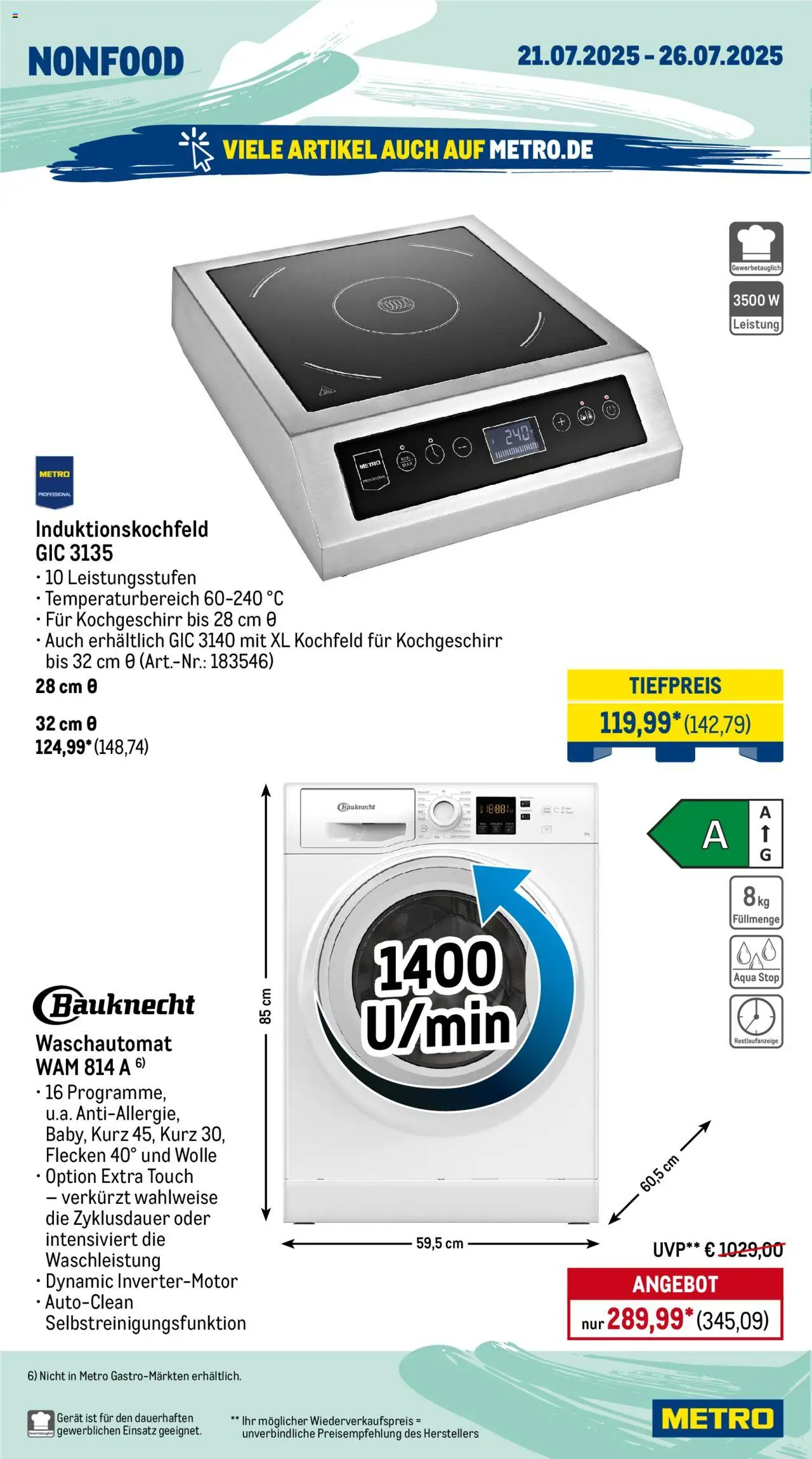 Metro Wochen-Angebote Gastro - Seite 18 - gültig ab 21.07.2025