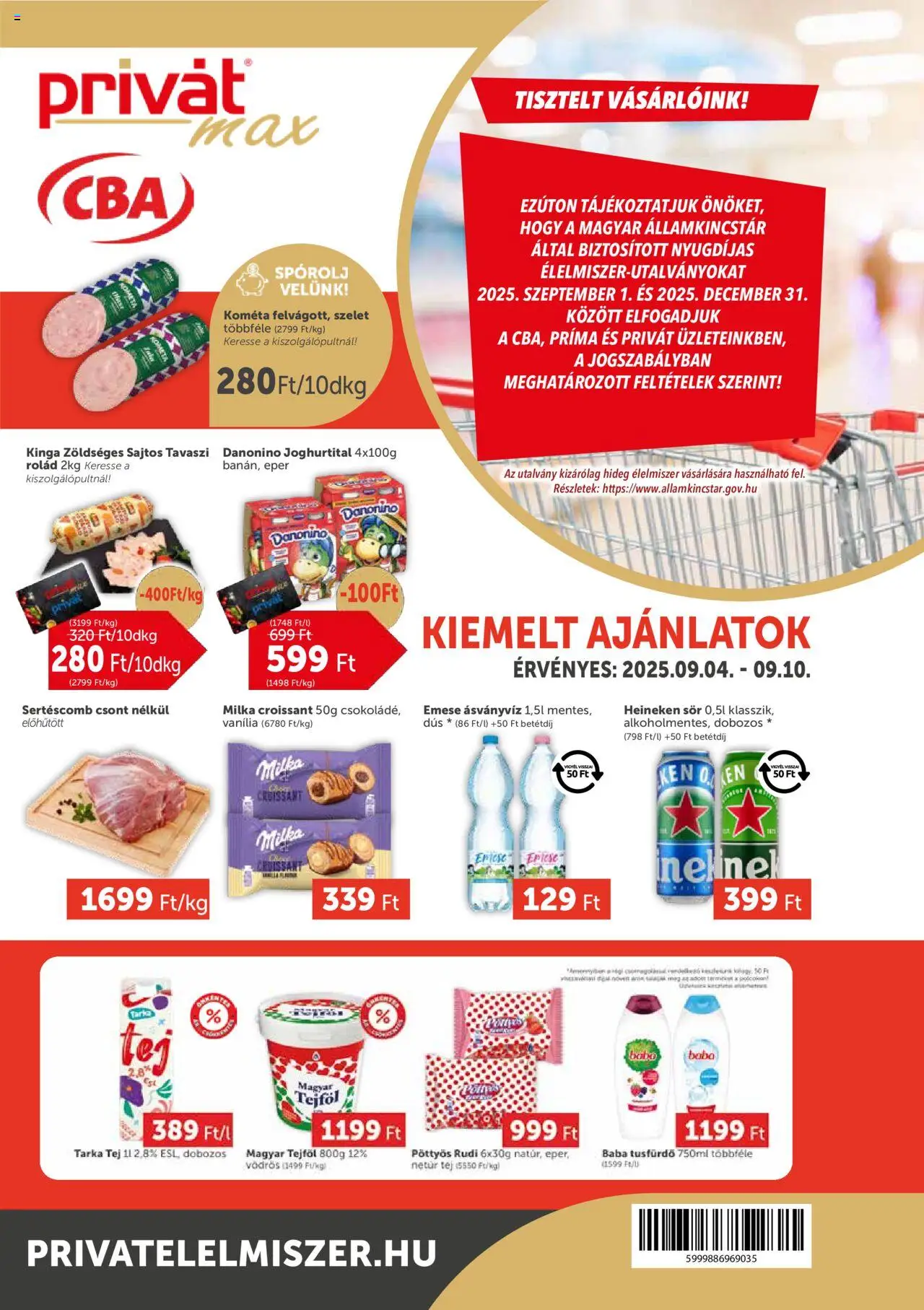 PRIVÁT - Aktuális szórólap MAX - 1oldal - érvényes 2025.09.04.-tól